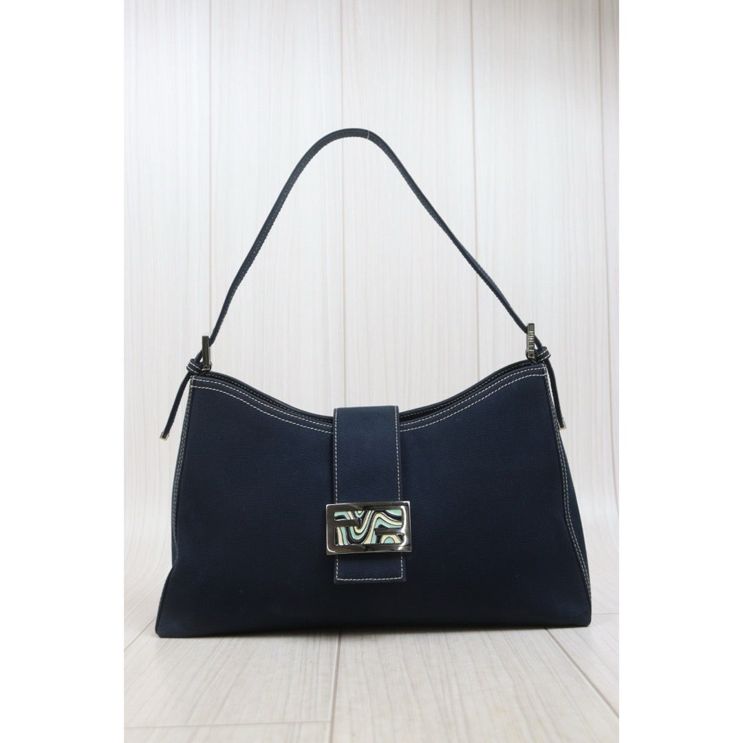 Include Entrupy Certificate of Authenticity｜Good ( Rank AB)｜  FENDI Denim  Shoulder Bag  ｜26082105
