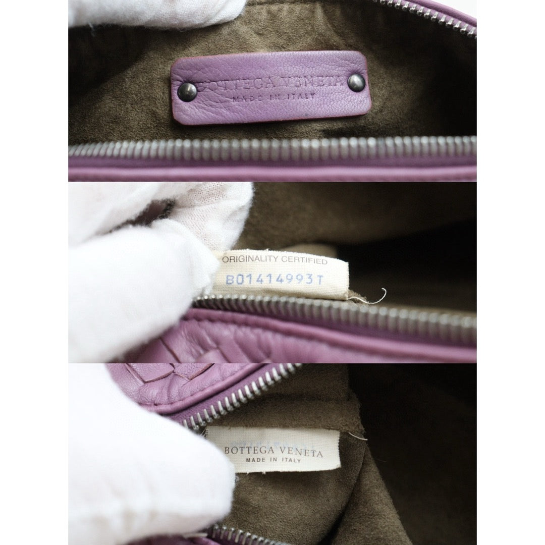 Very Good ( Rank A)｜ Bottega Veneta Lamb Skin  Braid Shoulder Bag Purple｜P25051604