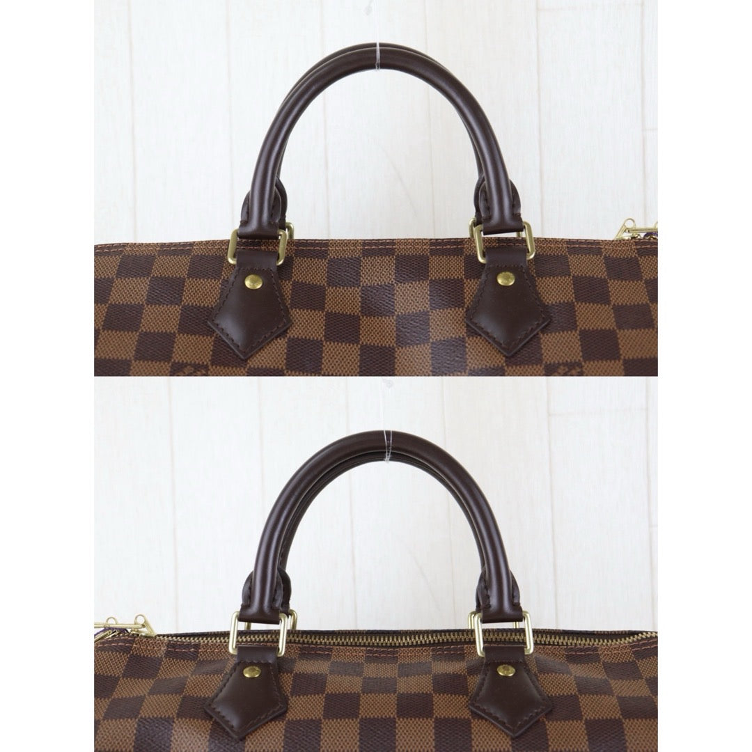 Include Entrupy Certificate of Authenticity｜Very Good ( Rank A) ｜ Louis Vuitton Damier Speedy 30 Hand Bag With Shoulder Strap｜S26072542