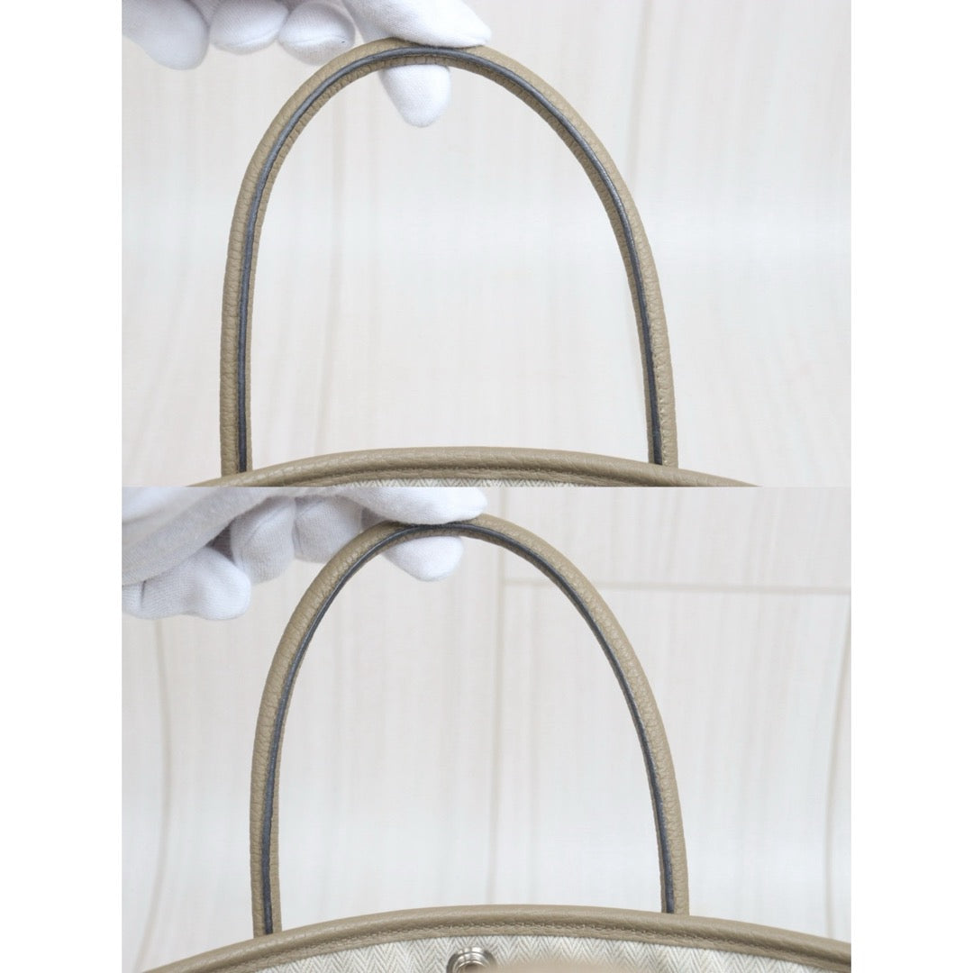 Include Entrupy Certificate of Authenticity｜Very Good ( Rank A)｜ HERMES Negonda Beige Garden Party 30 Handbag W Stamp Made In 2024 Year｜S26080616