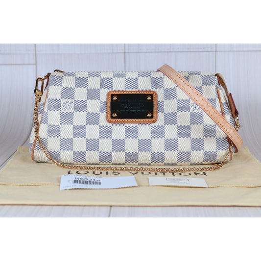 Rank A ｜LV Damier Azur Eva Shoulder Bag ｜S24052703
