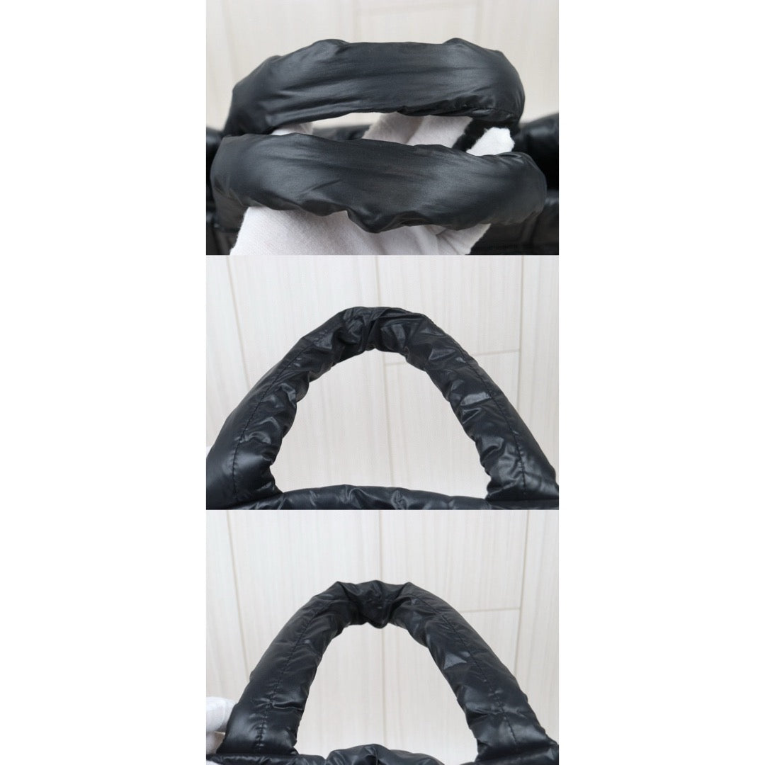 Very Good ( Rank A)｜ CHANEL Down Tote Bag  Black Made in 2010-2011Year ｜P24120205
