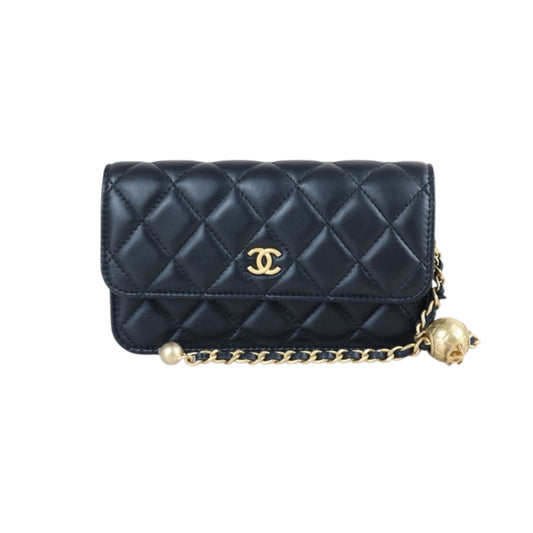 Include Entrupy Certificate of Authenticity｜Excellent（Rank SA）｜ CHANEL Matelasse Chain 23C Calfskin WOC Black IC Chips Model｜S26070902