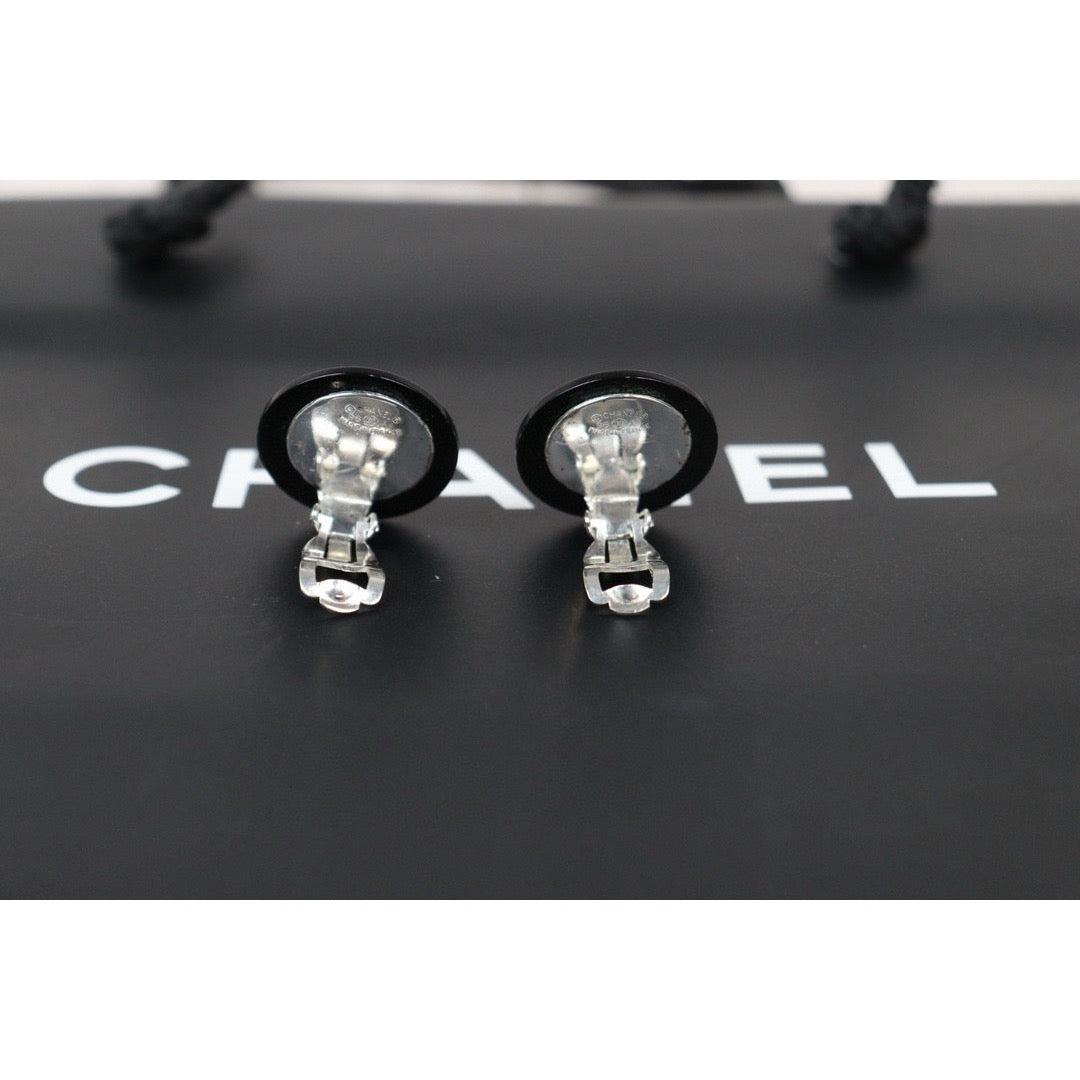 Very Good ( Rank A) ｜CHANEL Vintage Silver COCO Mark Diamond Earrings ｜V24111226