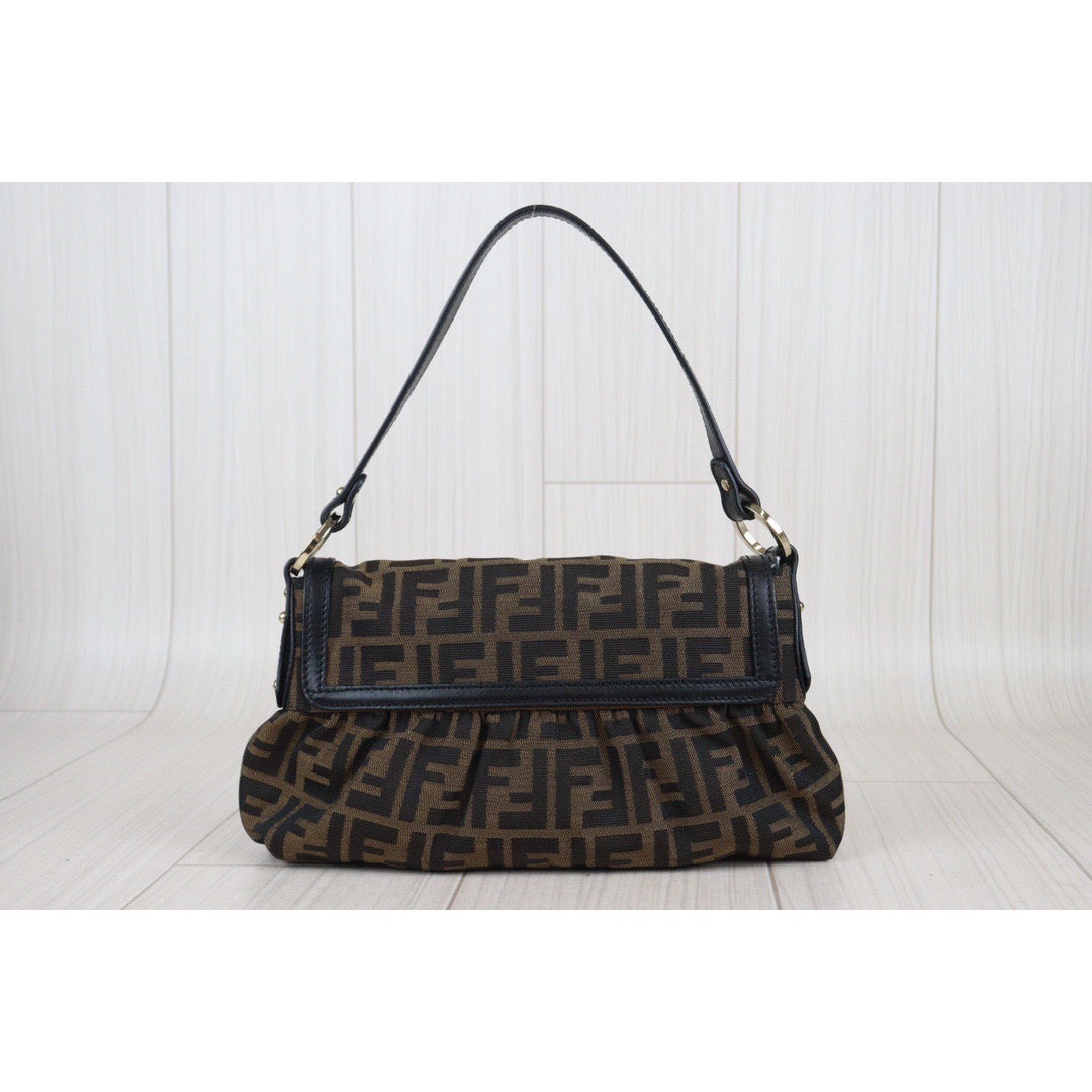 Rank A｜ FENDI Zucca Mamma Shoulder Bag ｜23092221