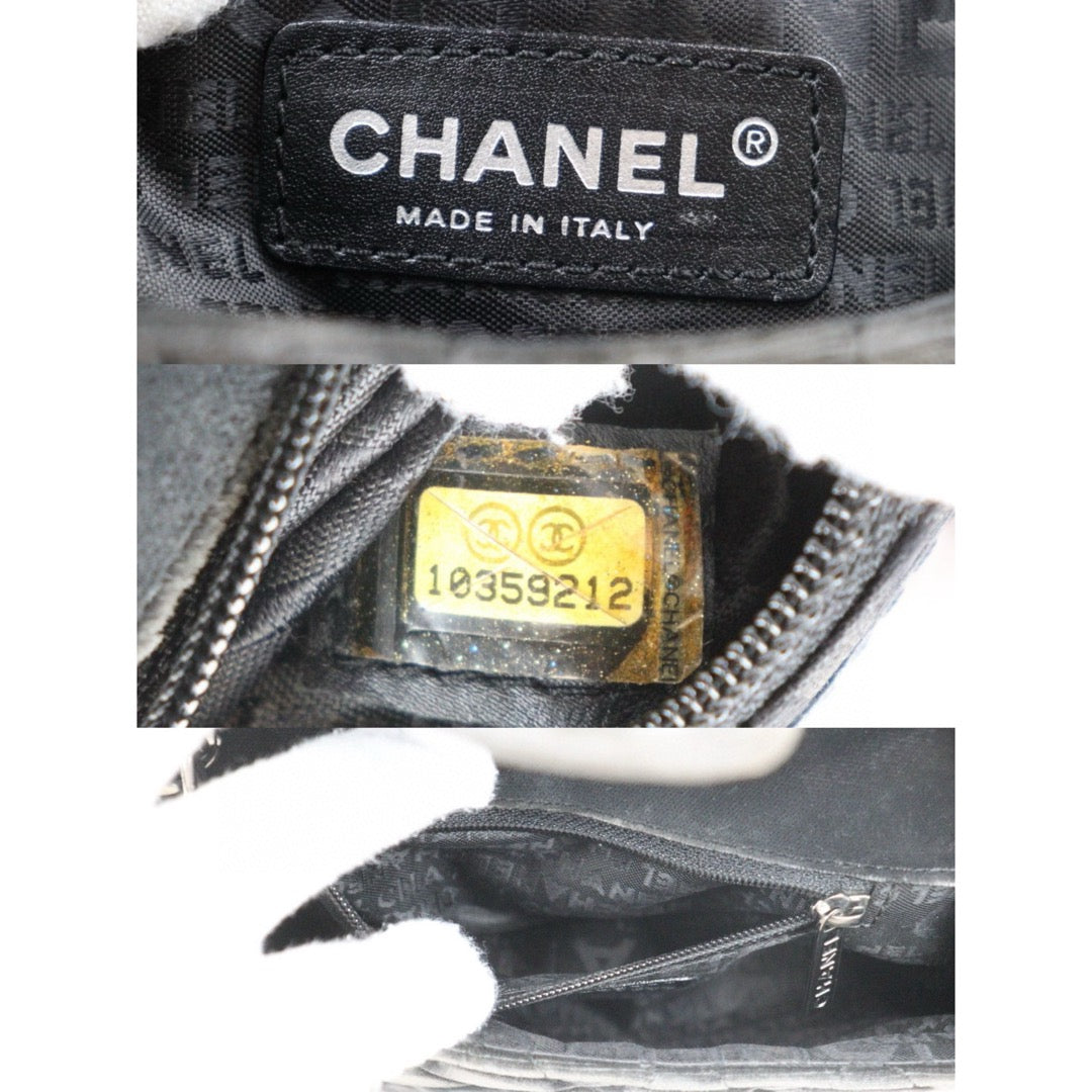 Good ( Rank AB)｜ CHANEL  Suede  Single Flap 17 Shoulder Bag Black Made In 2005～2006Year｜W24111403