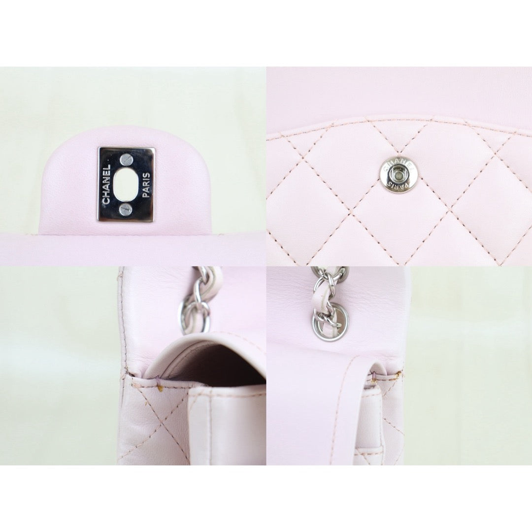 Good ( Rank AB)｜ CHANEL Lamb Skin Matrasse Double Flap 25 Shoulder Bag Pink Made In 2018 Year ｜S25092002