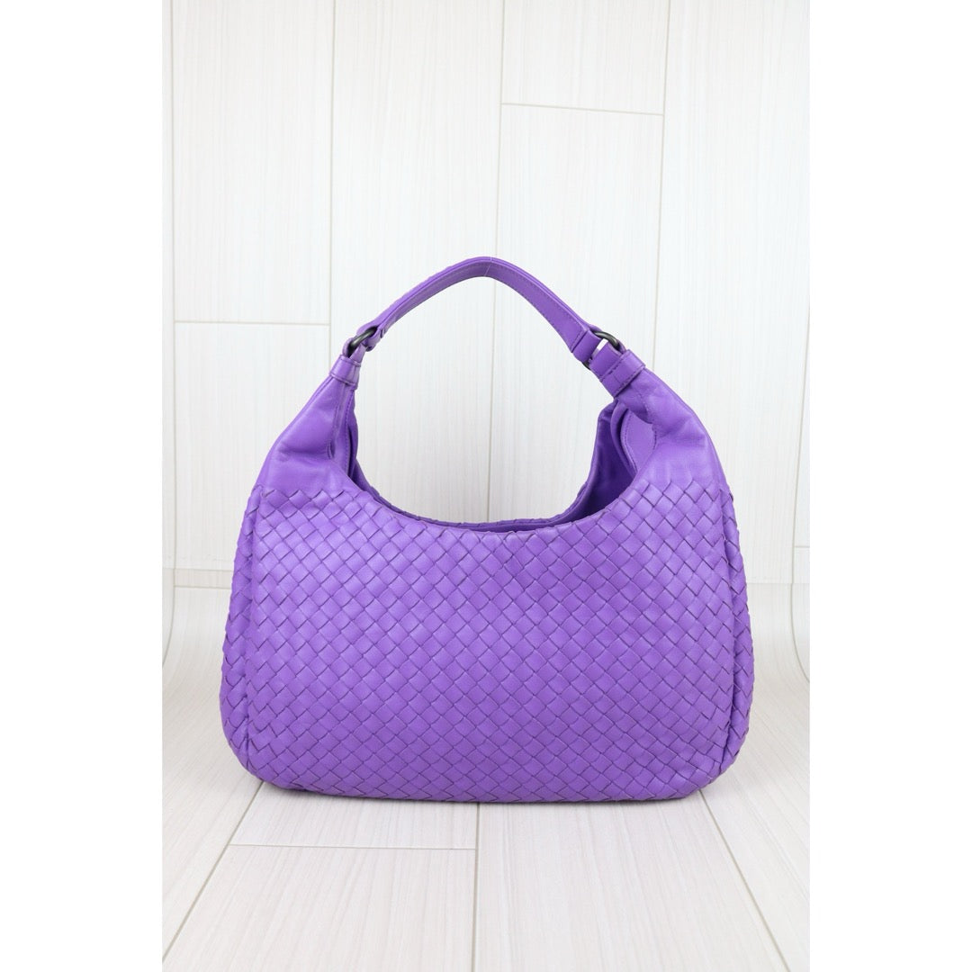 Excellent（Rank SA）｜ Bottega Veneta Lamb Skin Braid Shoulder Bag Purple｜X25041701