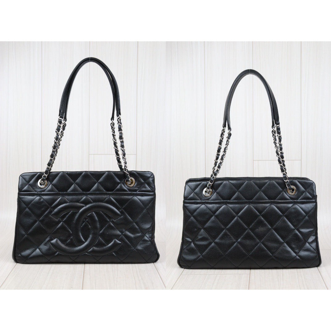 Rank A ｜ CHANEL Matrasse GST Chain Tote Bag Caviar Skin Black  Made In 2013-2014 Year｜23121602