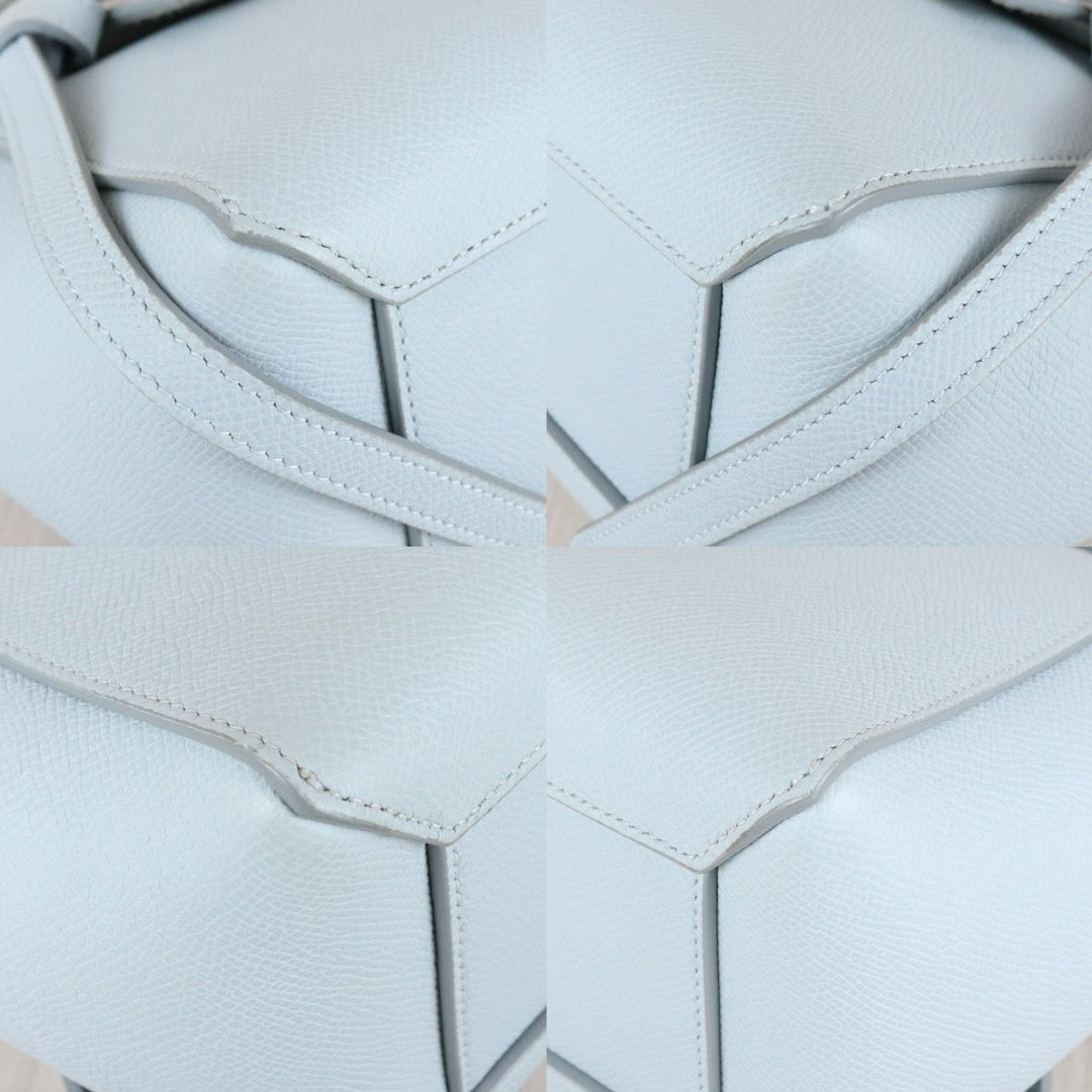 Very Good ( Rank A)｜CELINE Calf Leather  Belt Nano Handbag Shoulder Bag Soft Blue｜X25112309