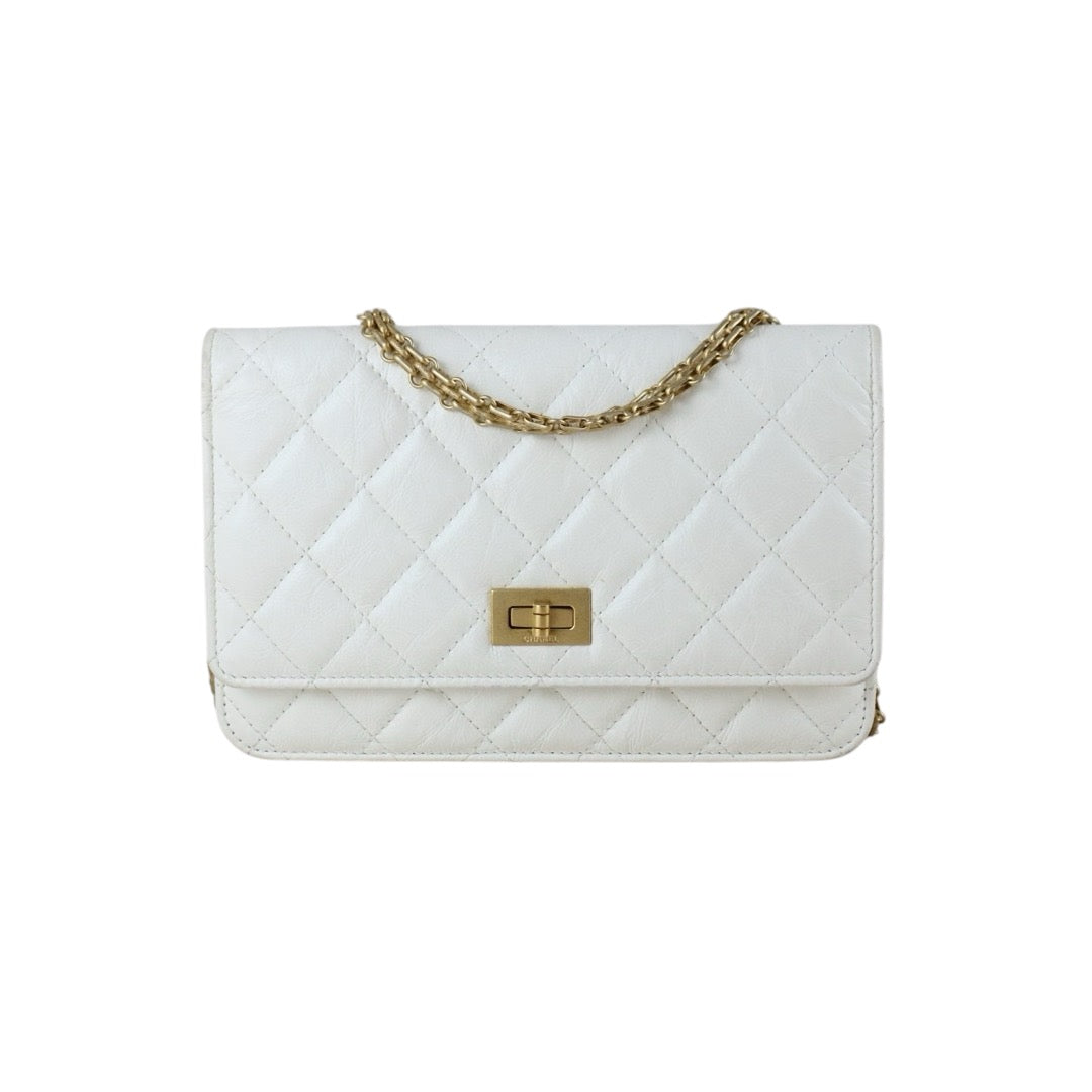 Good ( Rank AB)｜CHANEL 2.55  Aged Calfskin White Shoulder Bag  ｜R24111202