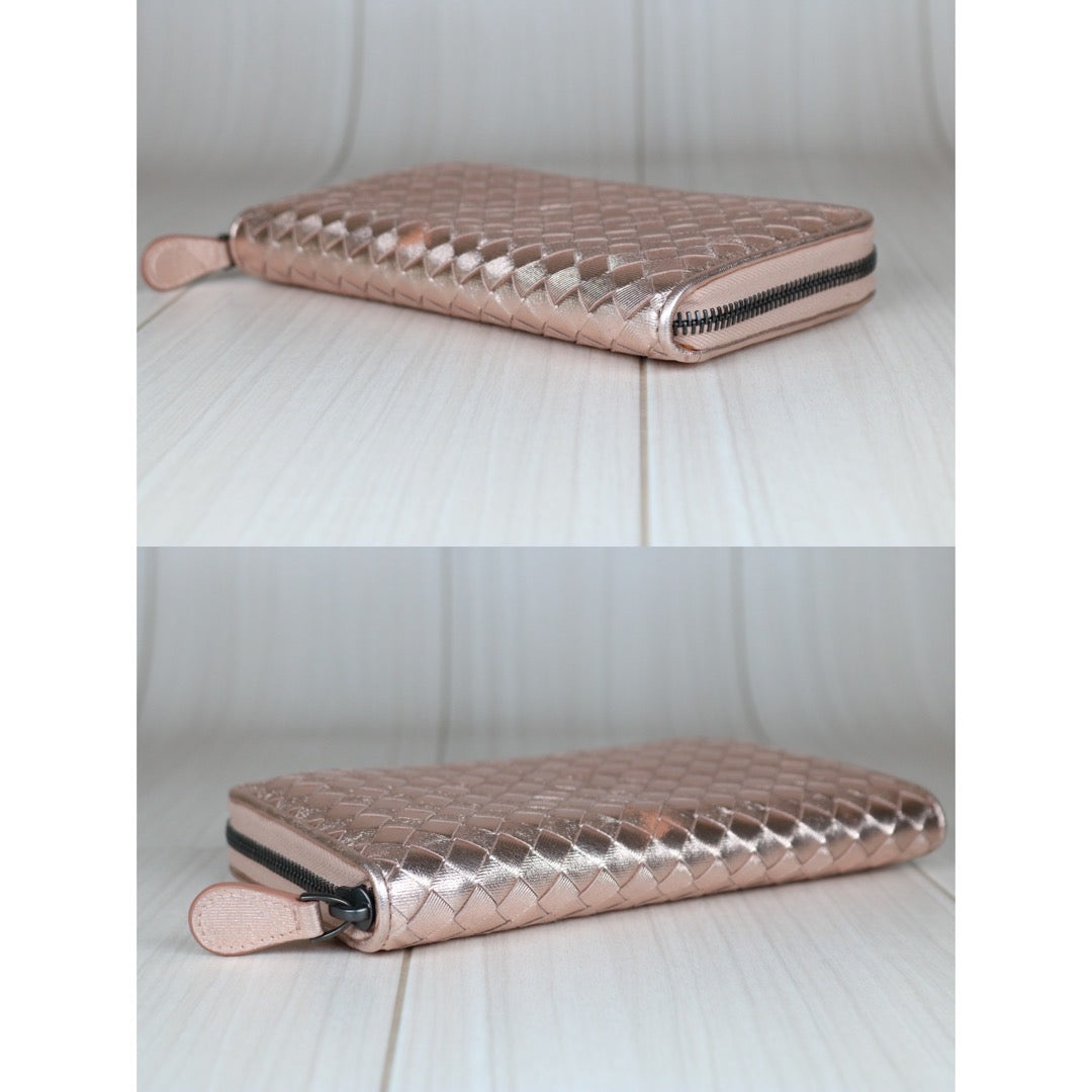 Very Good ( Rank A)｜  Bottega Veneta  Braid Long Wallet Pink｜S24060703