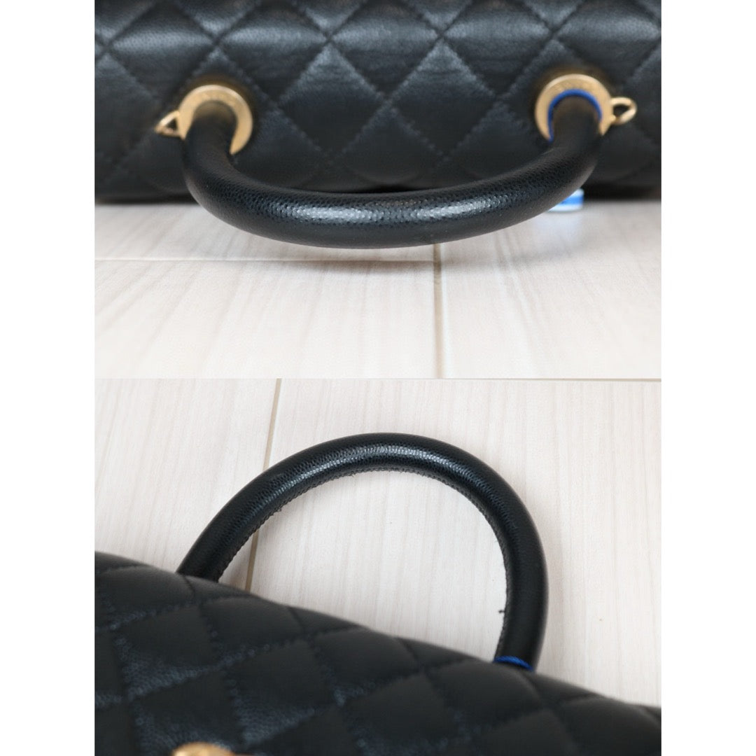 Very Good ( Rank A)｜CHANEL Caviar Skin COCO Hand bag Small Black  Made In 2018Year｜S24073001