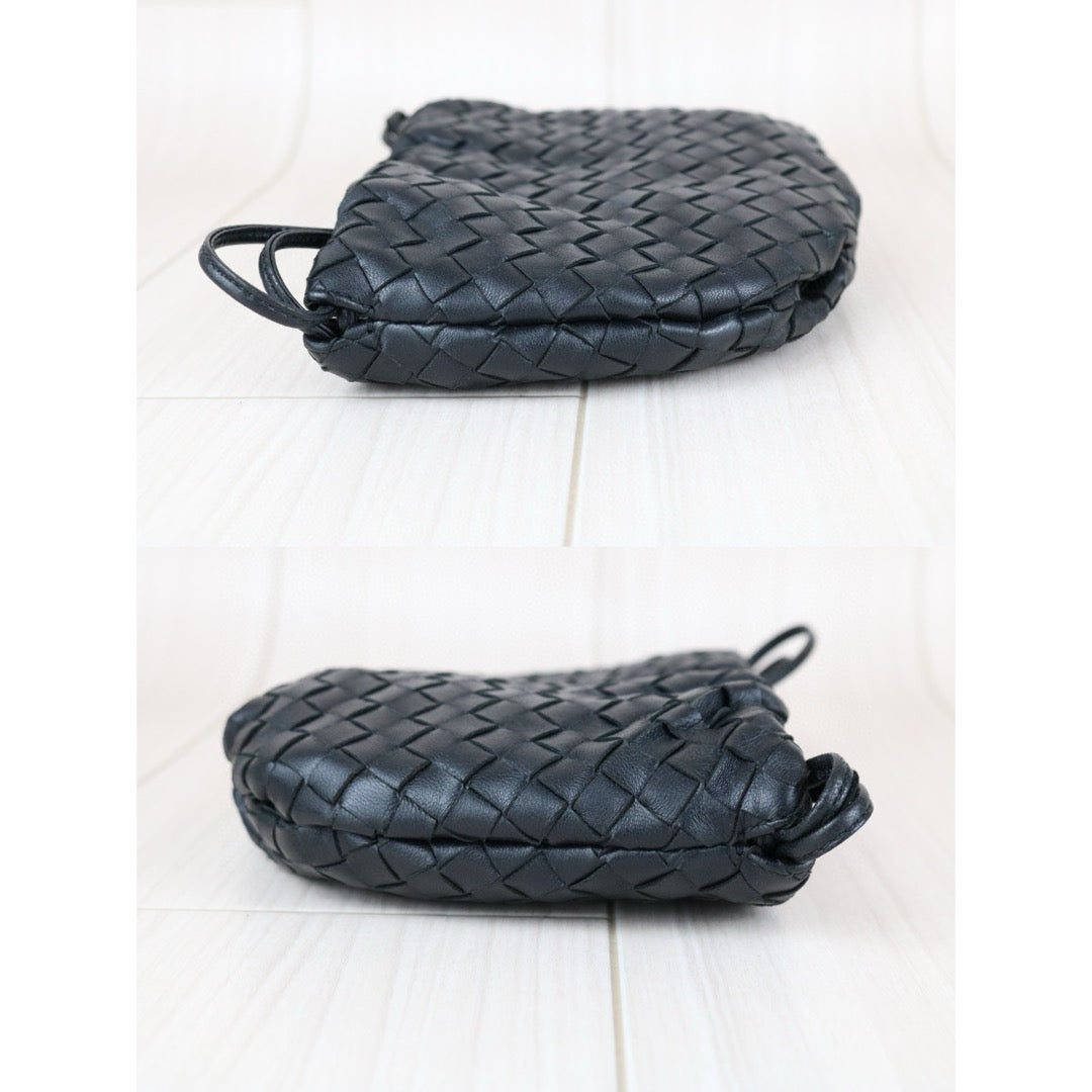 Very Good ( Rank A)｜ Bottega Veneta Lamb Skin  the bulb Braid  Shoulder Bag Black｜X25042314