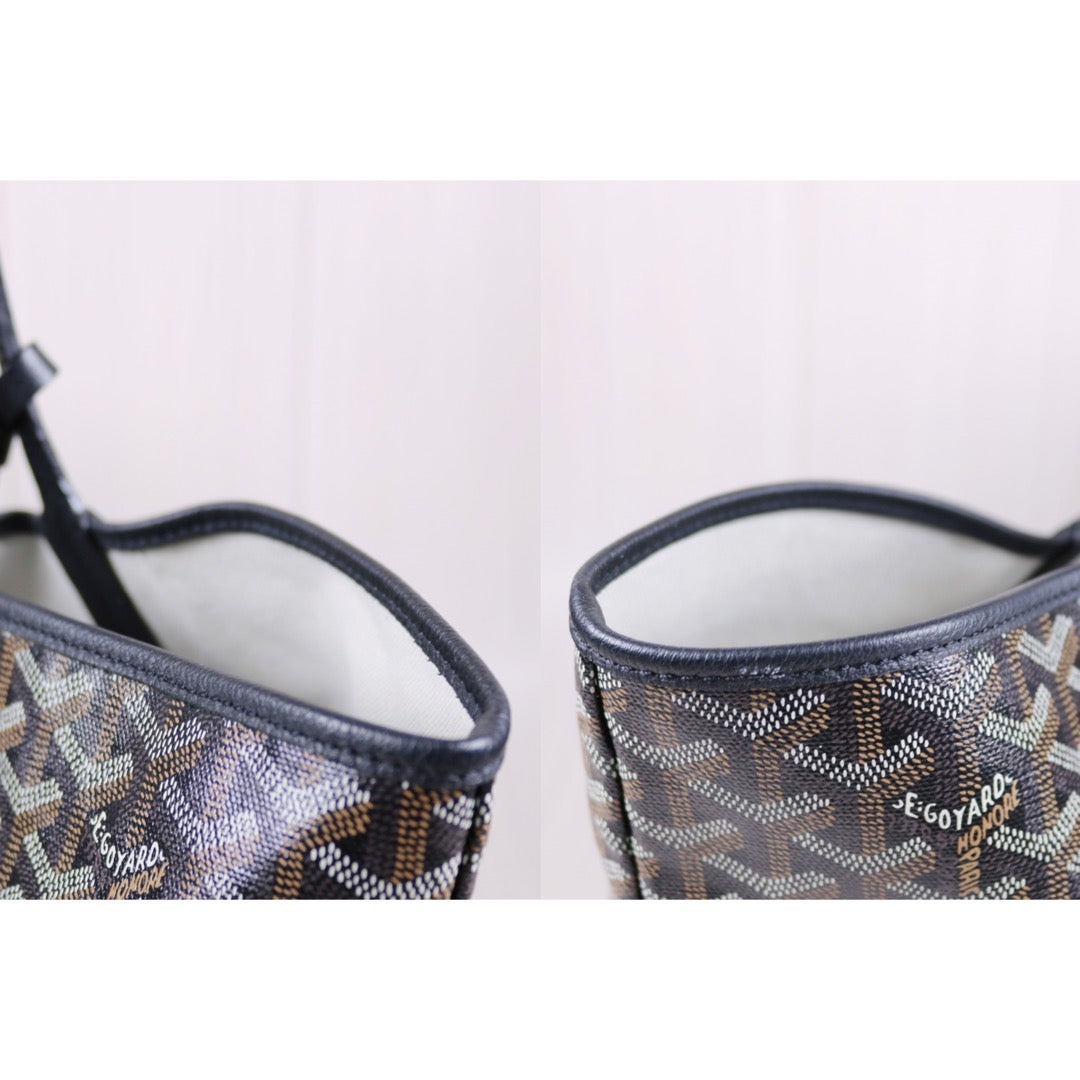 Rank A ｜ Goyard Saint-Louis PM Tote Bag Black｜S24030402