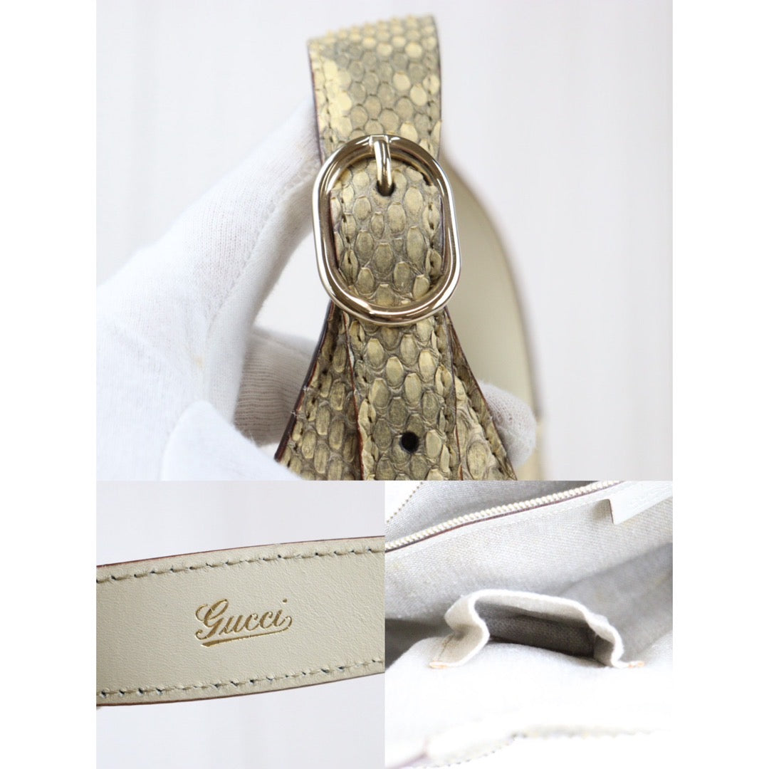 Rank A ｜ Gucci Jeckie Snake Skin Shoulder Bag ｜Q24020124