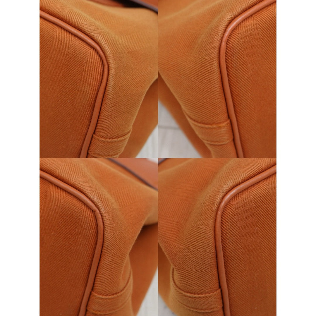 Include Entrupy Certificate of Authenticity｜Good ( Rank AB)｜ HERMES Valparaiso  Orange Canvas Hand Bag  PM｜26061811
