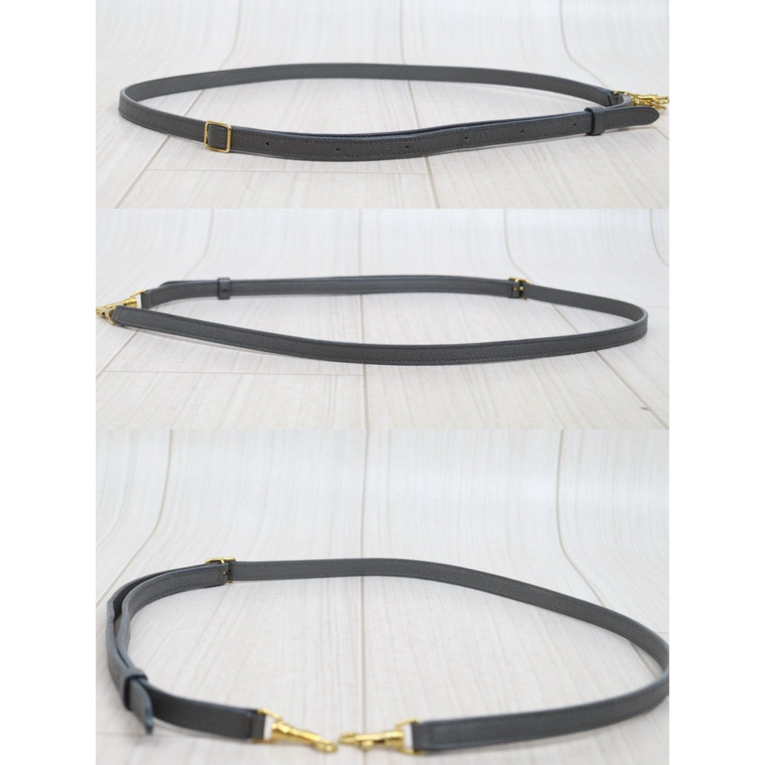 Good ( Rank AB)｜CELINE Calf Leather  Belt Nano Handbag Shoulder Bag Etoupe Grey｜S26030904