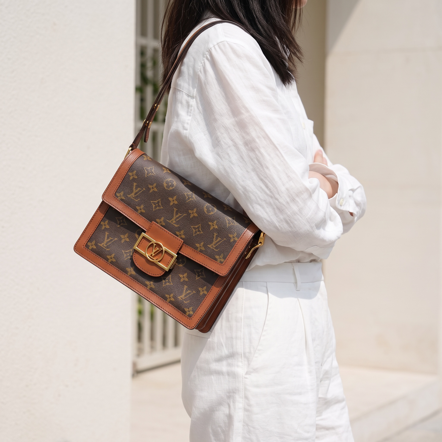 Include Entrupy Certificate of Authenticity｜Good ( Rank AB)｜ Louis Vuitton Monogram Dauphine Vintage Shoulder Bag ｜26090402