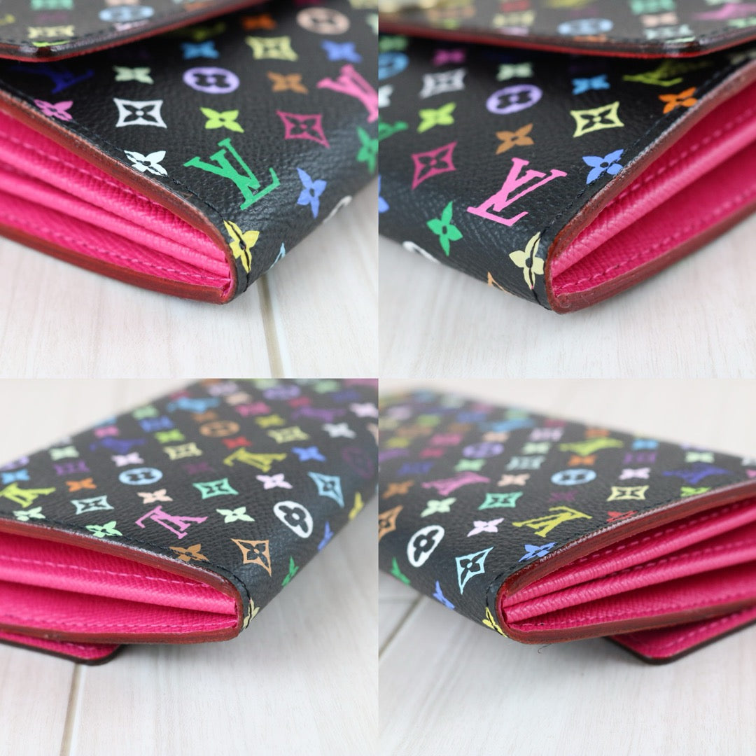 Include Entrupy Certificate of Authenticity｜Excellent（Rank SA）｜Full Set  Louis Vuitton Monogram Multicolor Portofeuil Sara Long Style Wallet ｜X26041106