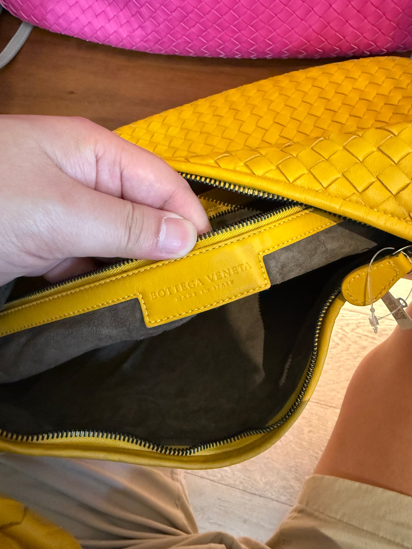 Bottega Veneta Lamb Skin Braid Shoulder Bag