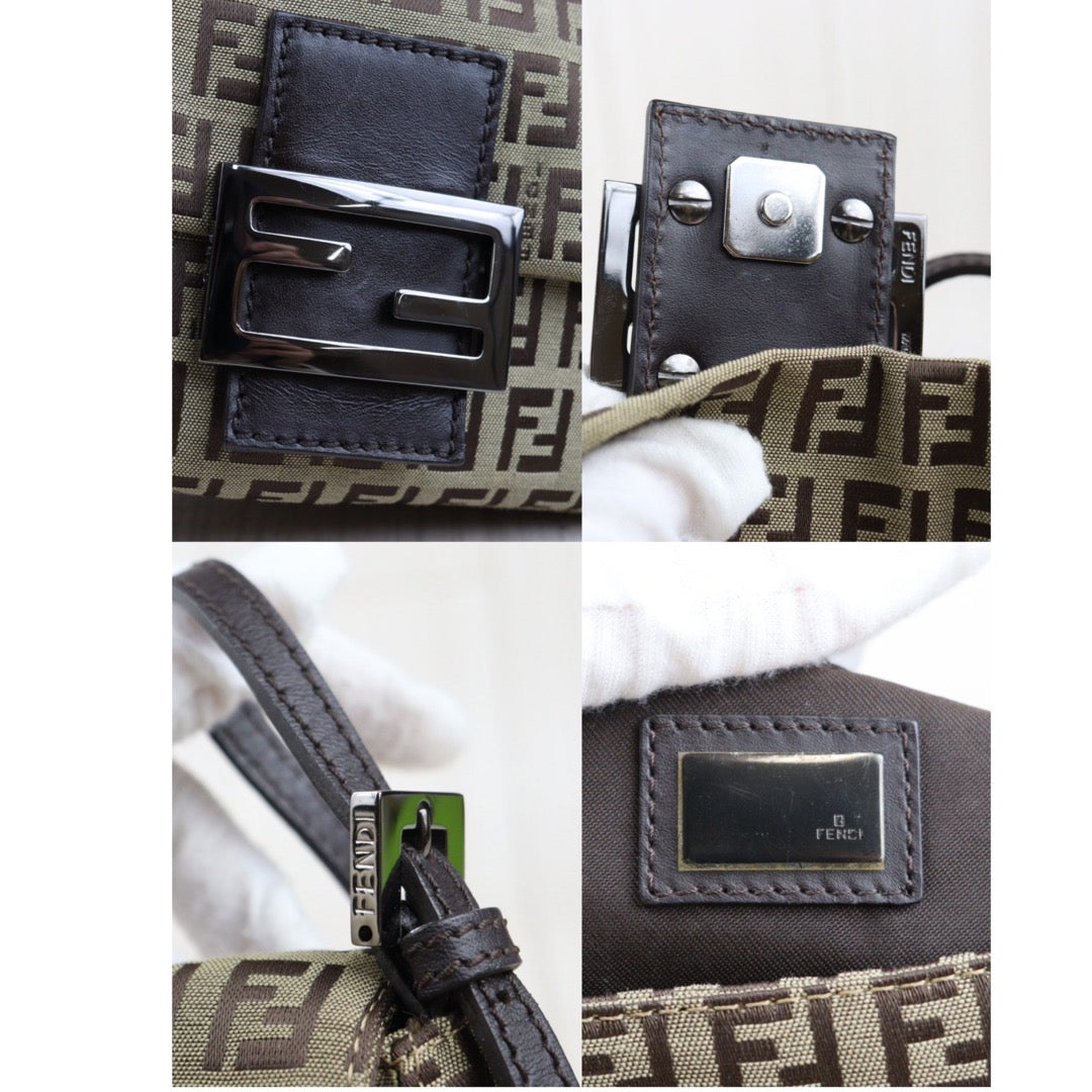 Rank A ｜ FENDI Zucca Mamma Baguette Shoulder Bag ｜23122410