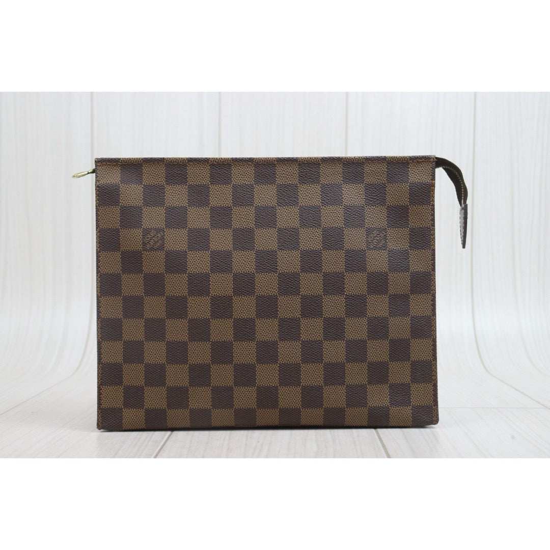 Include Entrupy Certificate of Authenticity｜Good ( Rank AB)｜ Louis Vuitton Truth Toilet 26 Damier Cosmetic Pouch Handbag｜26072401