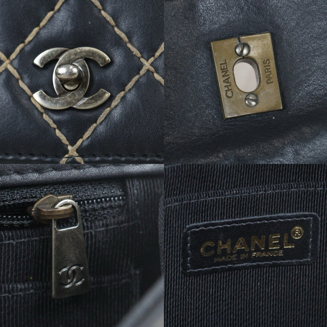 Good ( Rank AB)｜ CHANEL World Stitch Lamb Skin Chain Shoulder Bag  Made In 2000～2002Year｜24092618