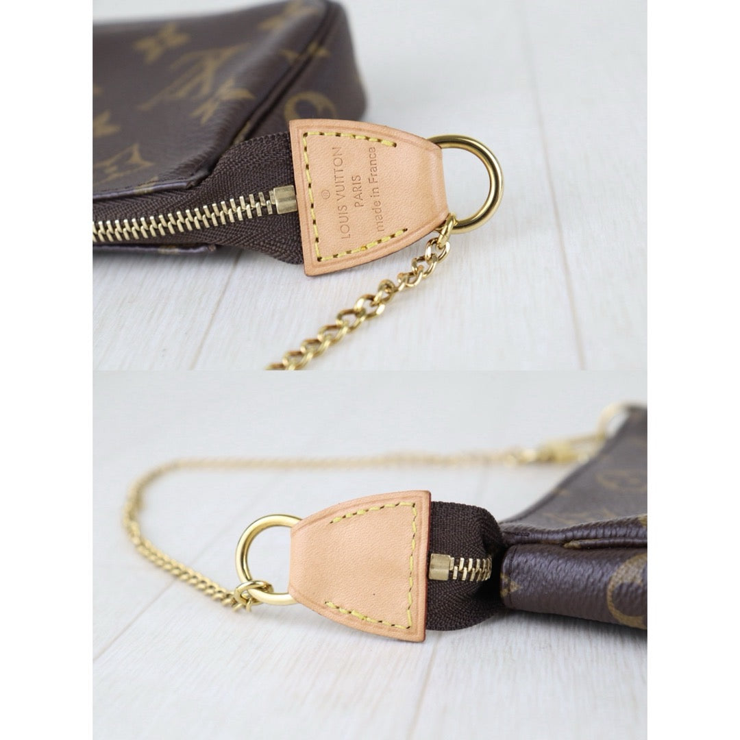 Include Entrupy Certificate of Authenticity｜Very Good ( Rank A) ｜ Louis Vuitton Monogram Mini Pochette Accessoire｜S26071503