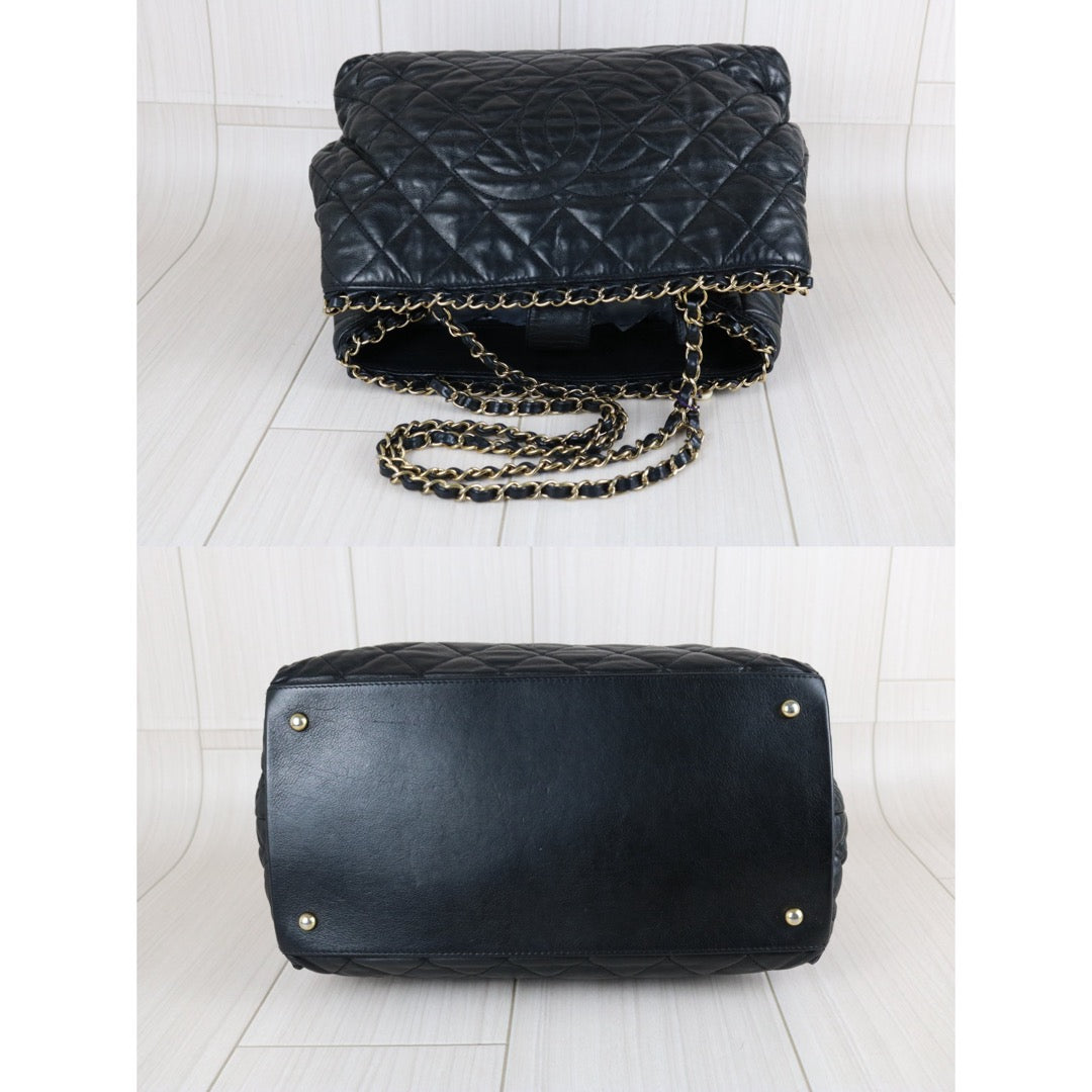 Good ( Rank AB) ｜ CHANEL  Coco Mark Calf Leather Matrasse Chain ToteBag  Made In 2012～2013Year ｜S26030814