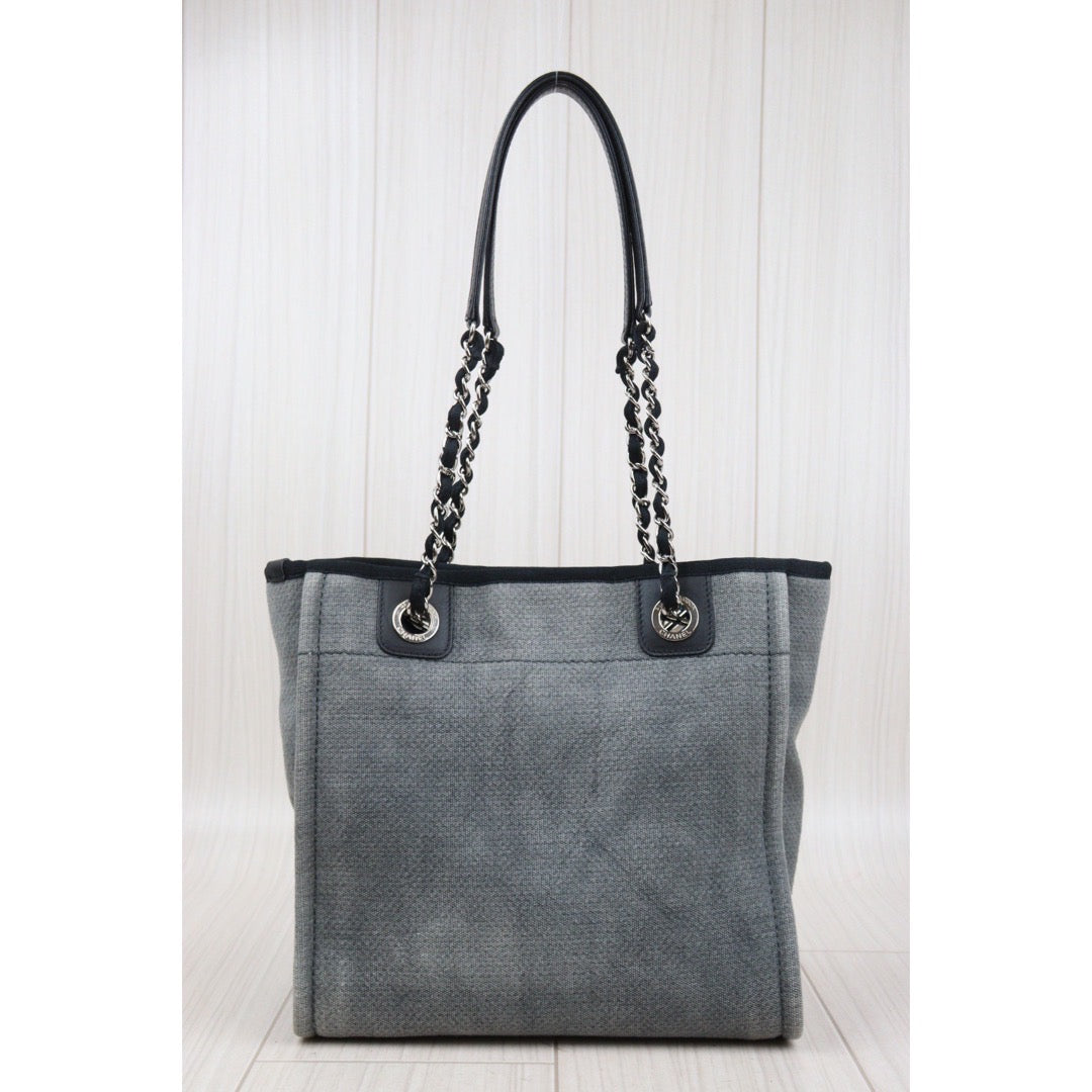 Rank A｜ CHANEL Canvas Tote Bag Gray Small Made In 2012 Year｜24031305