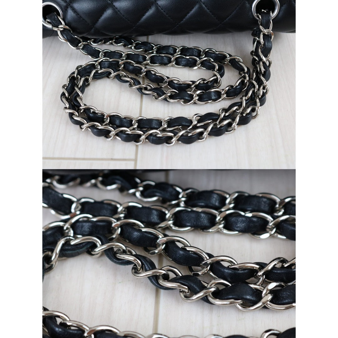 Include Entrupy Certificate of Authenticity｜Very Good ( Rank A)｜ CHANEL Lamb Skin Matrasse Chain Double Flap 23 Shoulder Bag  Black Made In 2020-2021 Year｜S26090748