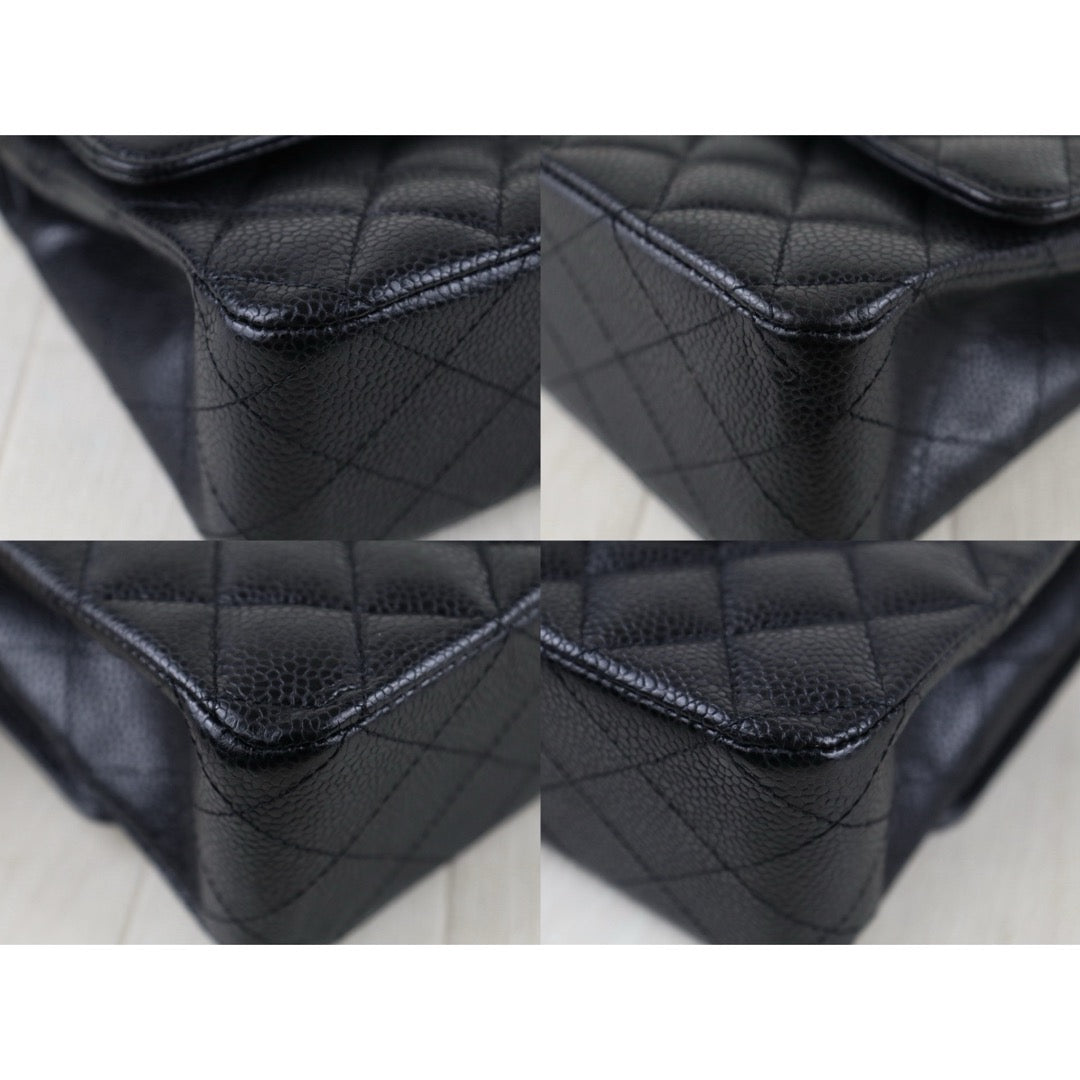 Include Entrupy Certificate of Authenticity｜Very Good ( Rank A)｜ CHANEL Matrasse Chain Caviar Skin Medium Black  Made In 2010-2011 Year｜S26061505