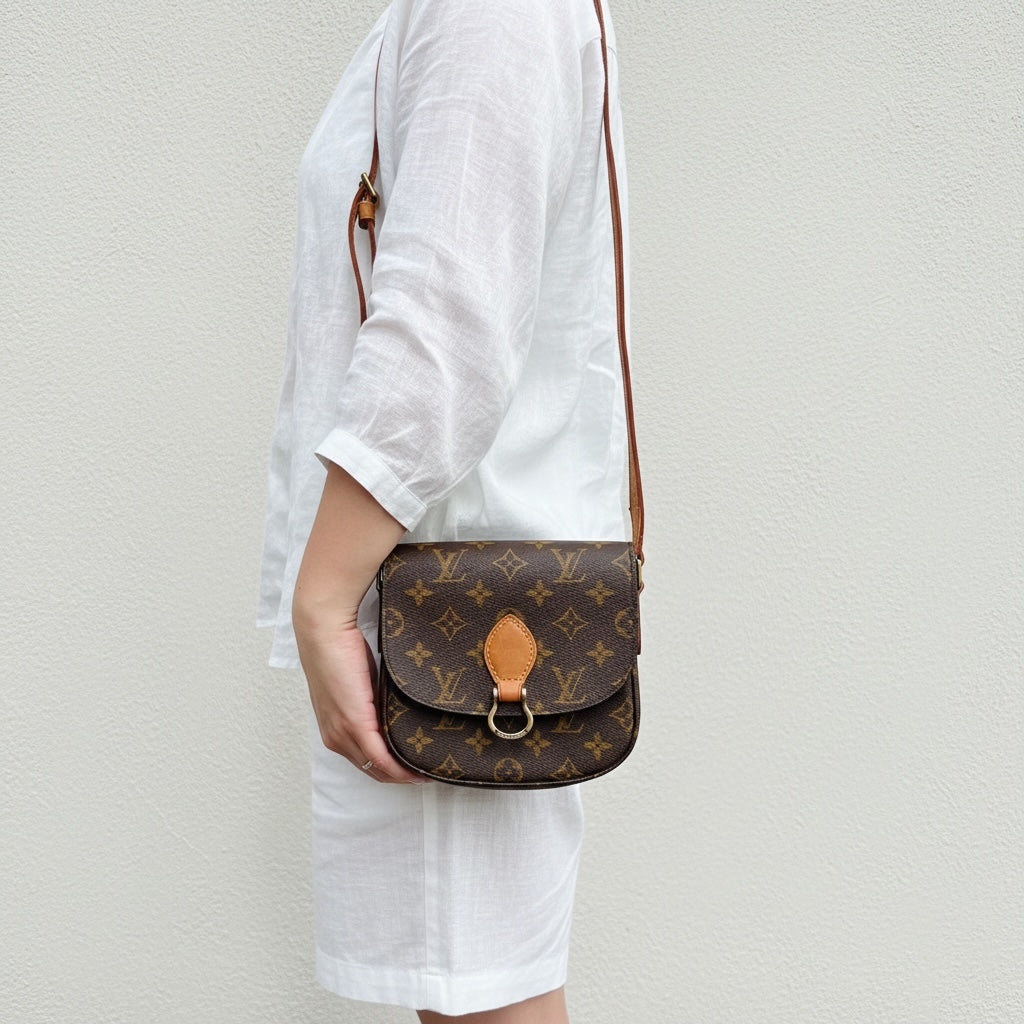 Include Entrupy Certificate of Authenticity｜Good ( Rank AB)｜ Louis Vuitton Monogram Saint Cloud PM Shoulder Bag ｜26061501