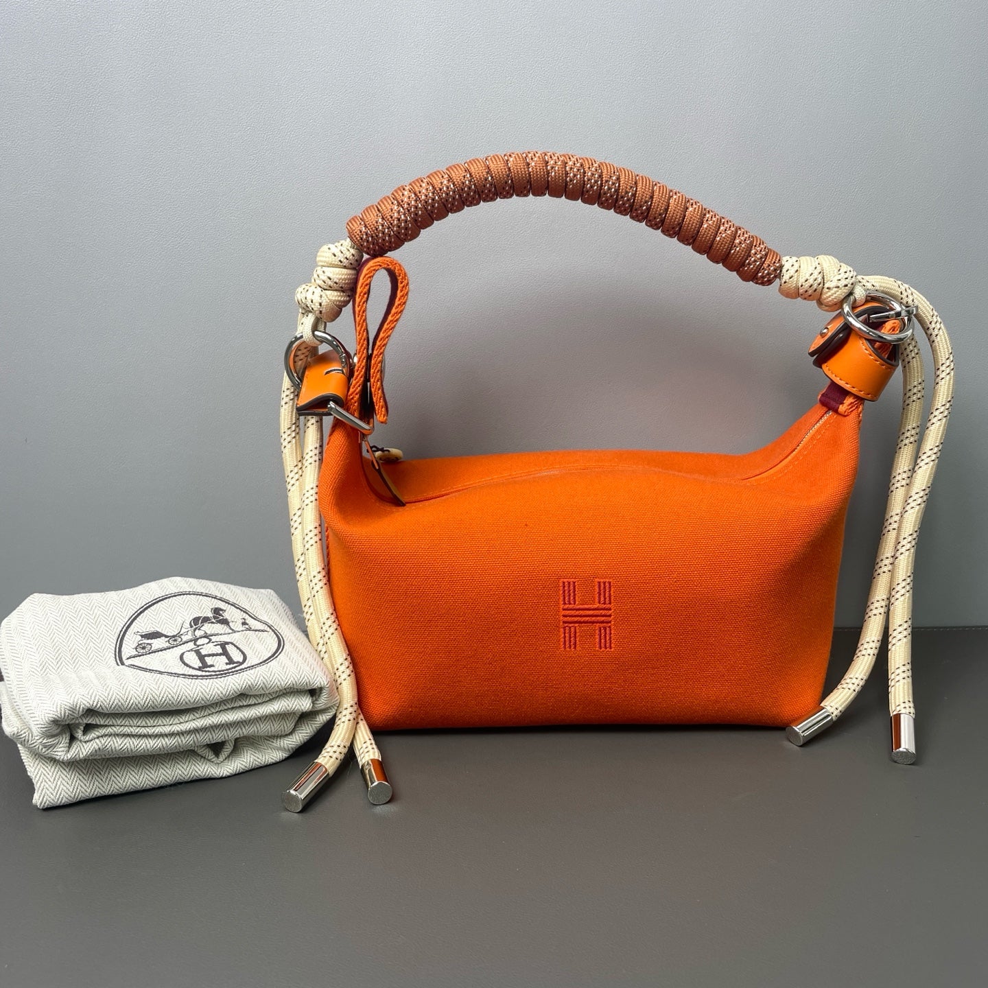 Very Good ( Rank A) ｜ HERMES Bride-A-Brac Canvas  Handbag