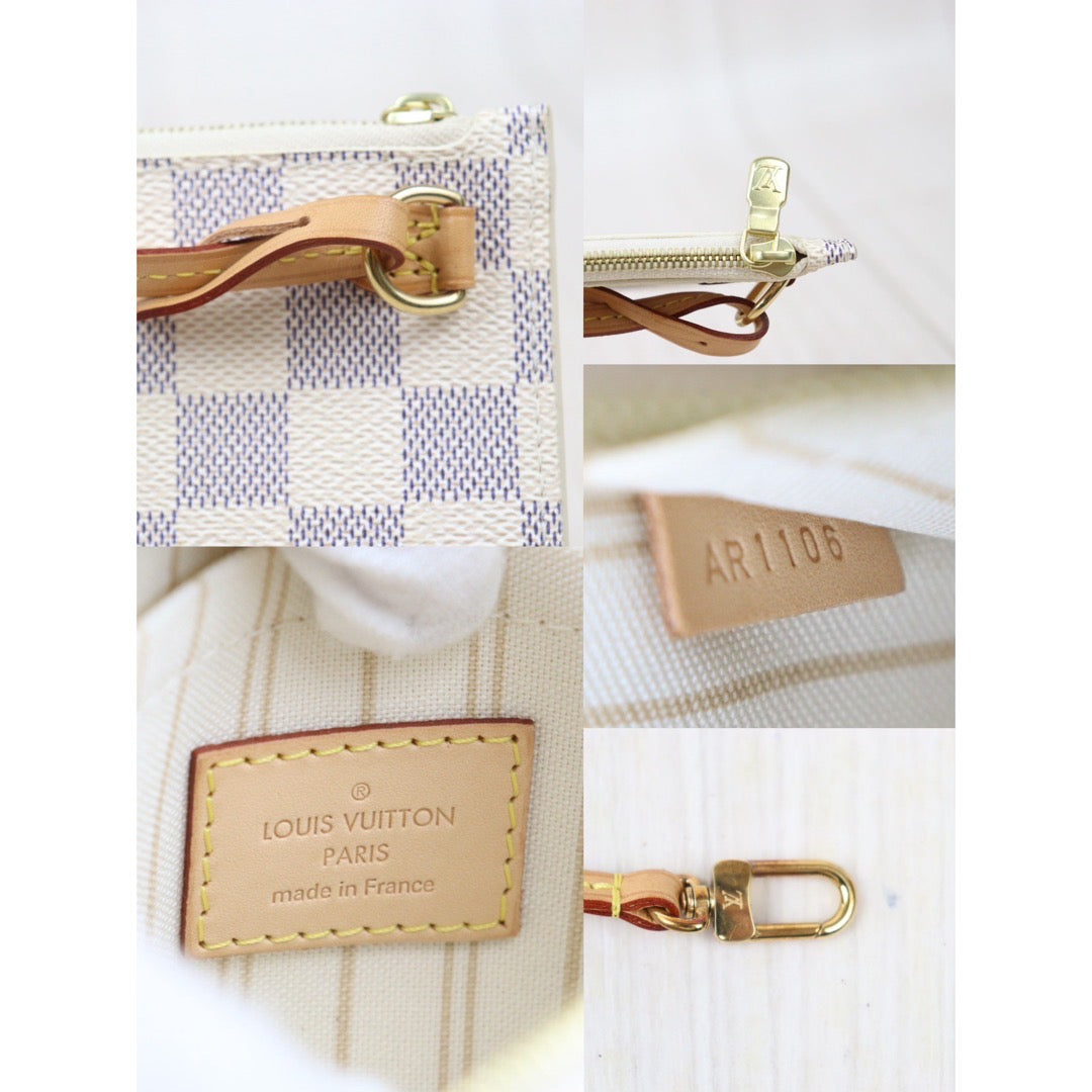 Rank AB ｜LV Damier Azur nevefull PM Shoulder Bag  With Pouch｜P24071107