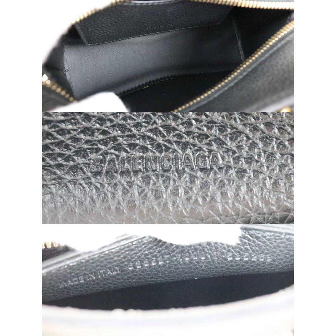 Very Good ( Rank A)｜Balenciaga Calf Leather Mini Neo Classic City Black HandBag Shoulderbag｜S25110331