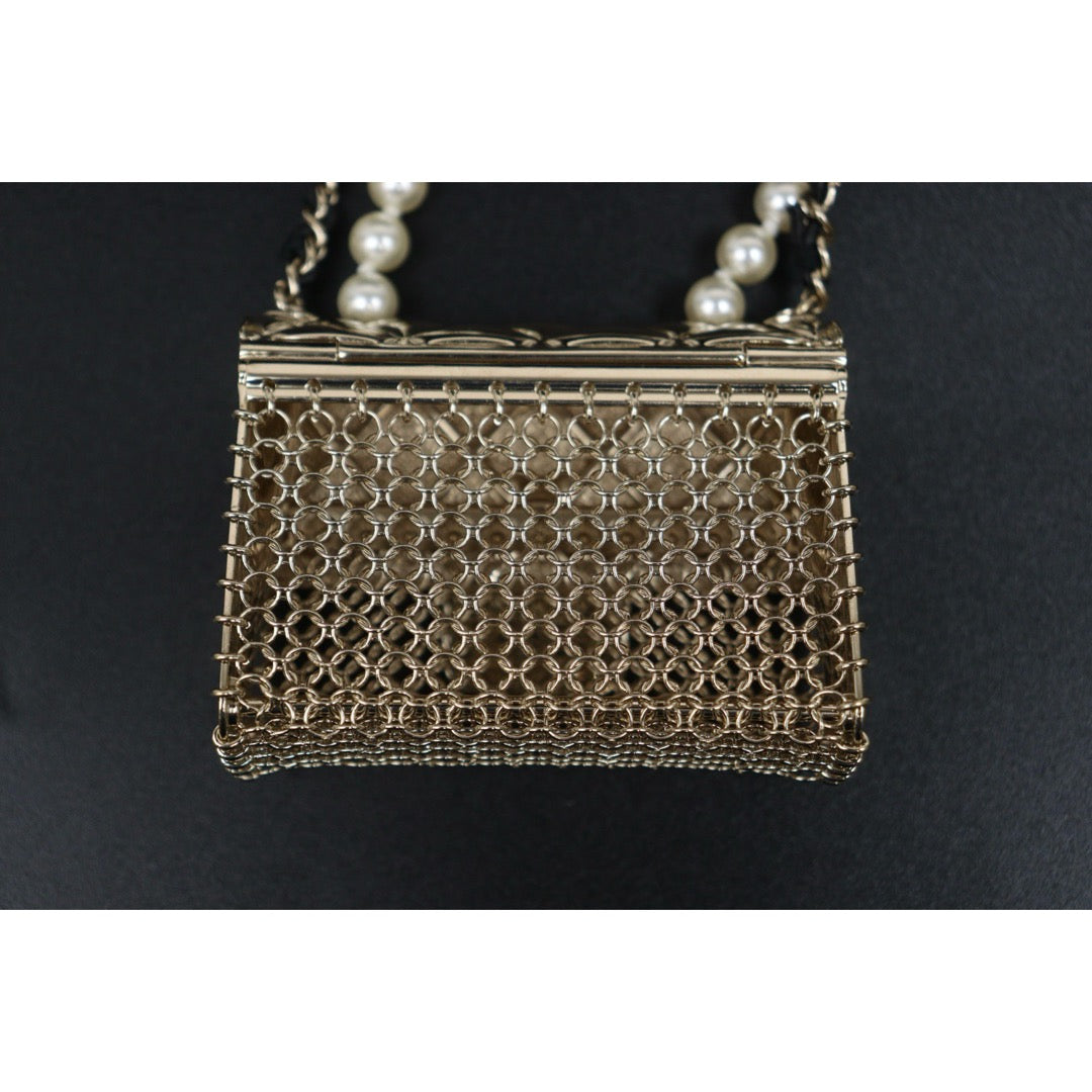 Very Good ( Rank A)｜ CHANEL Coco Mark Hollow Design Pearl Double Chain Tinybag made in 2021 year｜S26021403