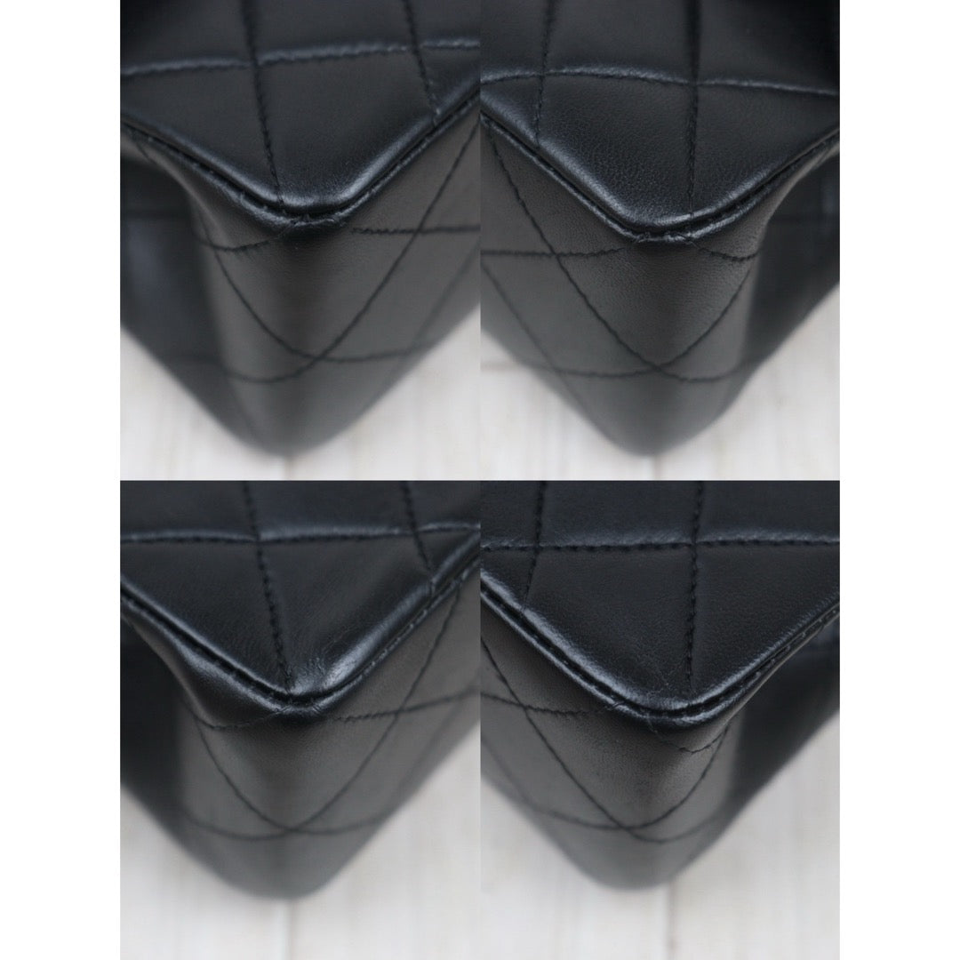 Very Good ( Rank A)｜ CHANEL Lamb Skin Matrasse Double Flap 23 Shoulder Bag  Black Made In 1997-1999Year｜S25072901
