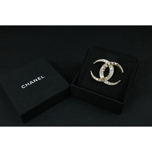 Include Authentic Detective Certificate of Authenticity｜Very Good ( Rank A)｜ CHANEL B15C Coco Mark  Rhinestone Brooch Made In 2015Year｜S26053002