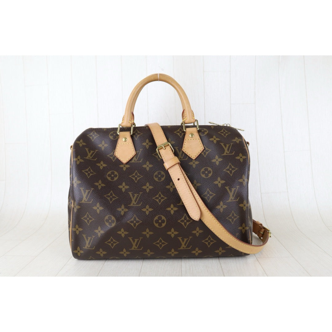 Include Entrupy Certificate of Authenticity｜Good ( Rank AB) ｜ Louis Vuitton Monogram Speedy 30 Hand Bag With Shoulder Strap｜S26072543