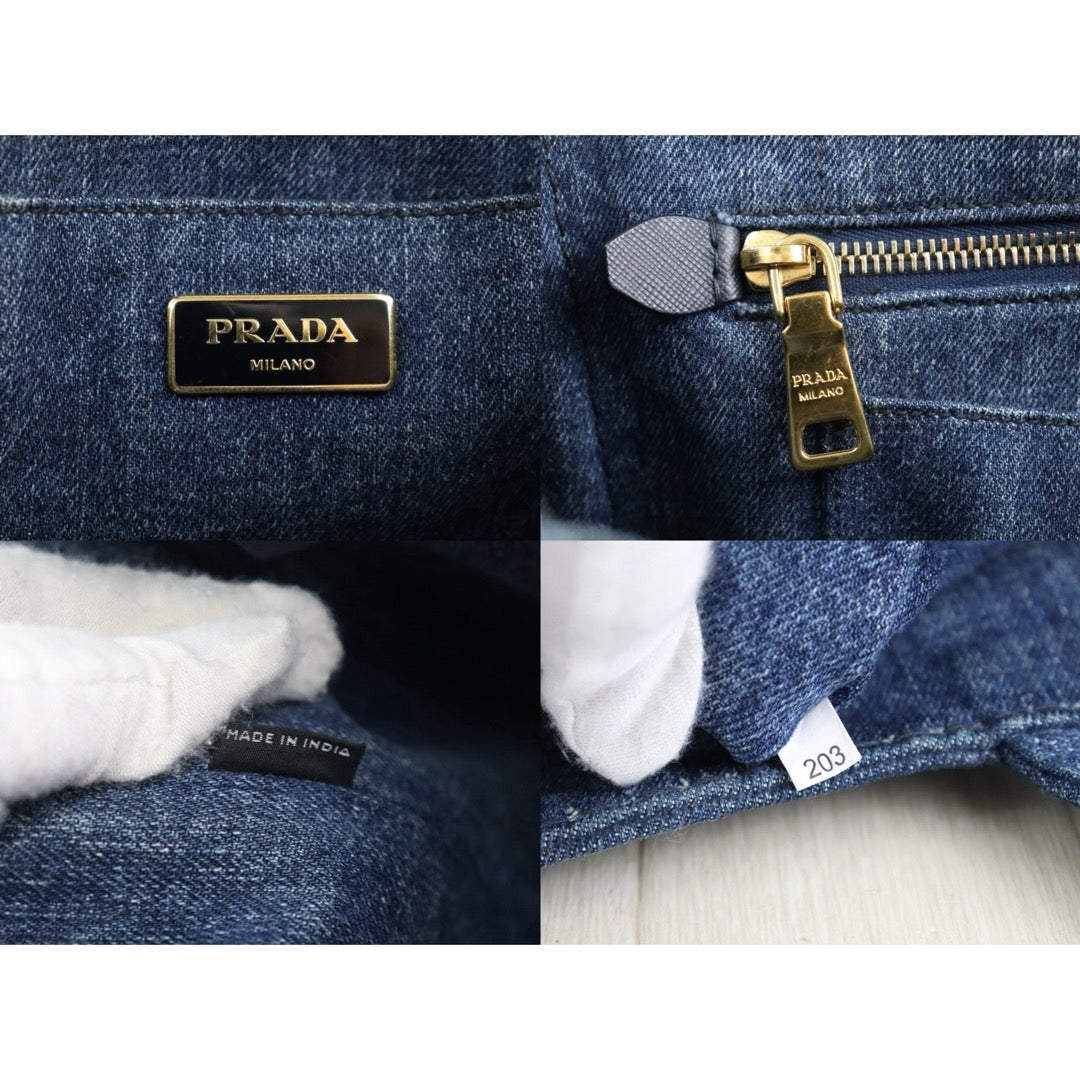 Include Entrupy Certificate of Authenticity｜Good ( Rank AB)｜  PRADA Canvas 2 Way Handbag Shoulder Bag Blue｜S26052001
