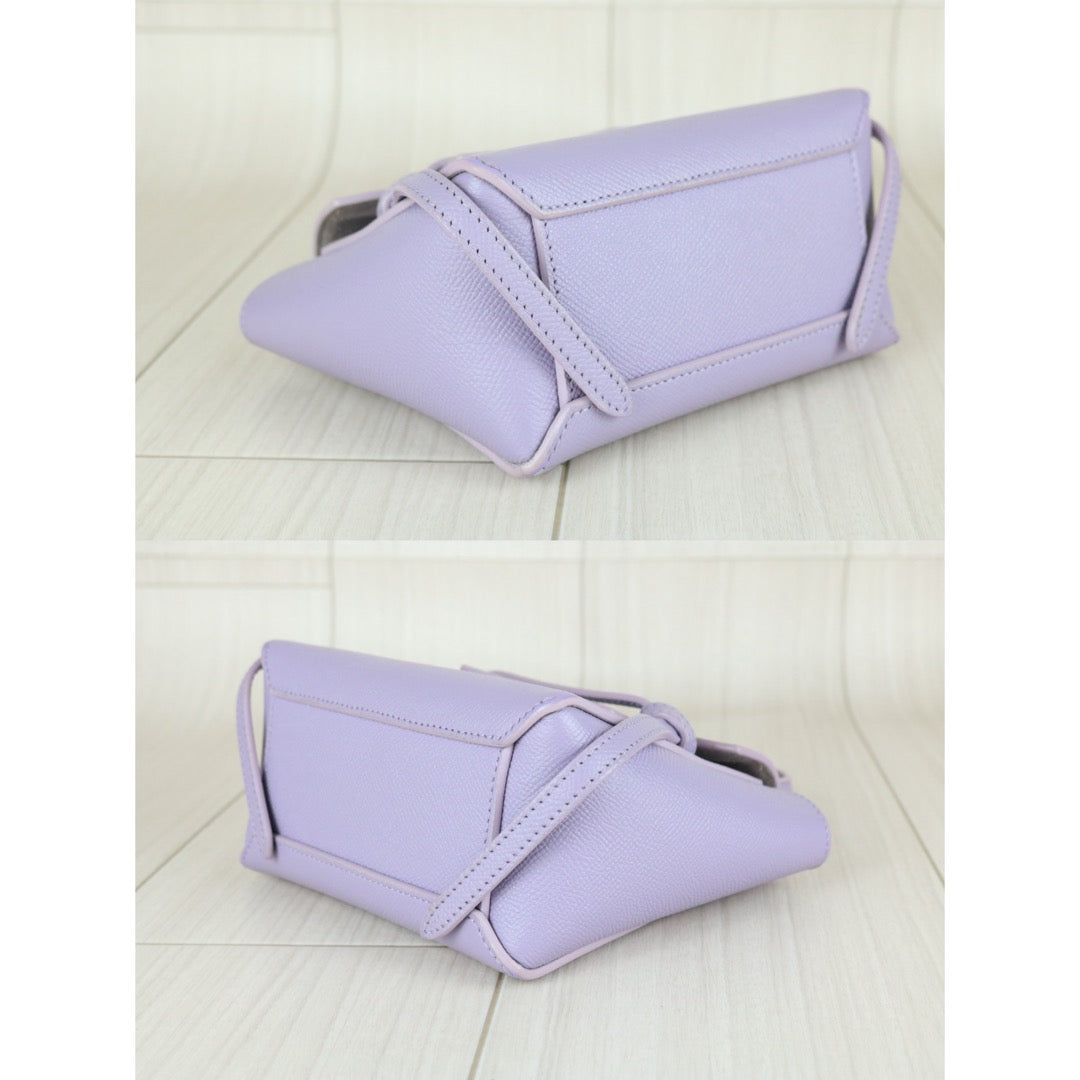 Very Good ( Rank A)｜CELINE Calf Leather Belt Pico Handbag Shoulder Bag Lilac｜S25112909