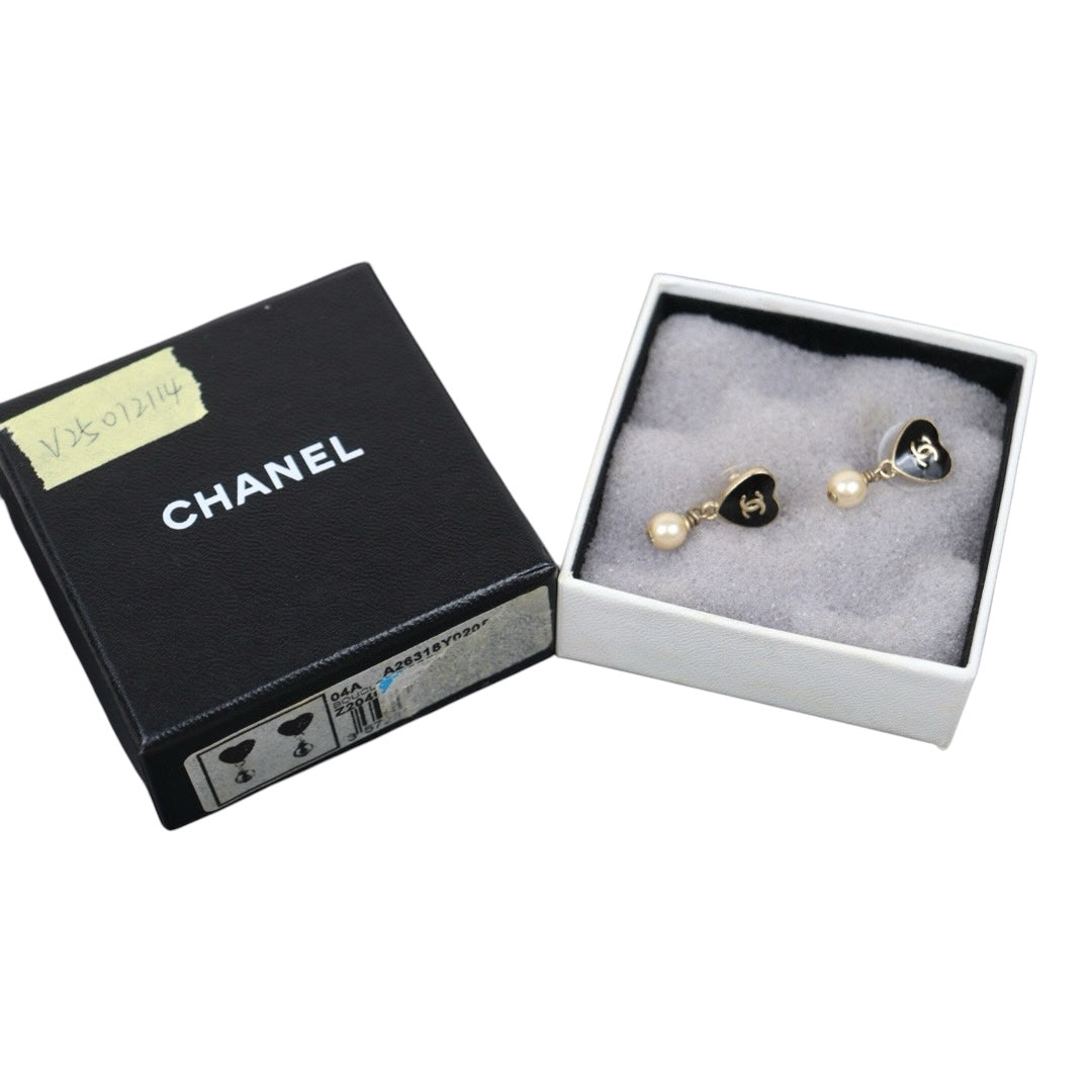 Good ( Rank AB)｜CHANEL Pearl COCO Mark Drop Stud Earrings ｜V25012114
