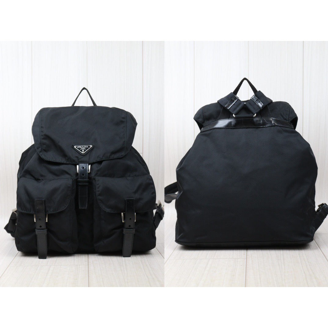 Rank AB｜Prada Nylon Backpack Medium Black｜24061328