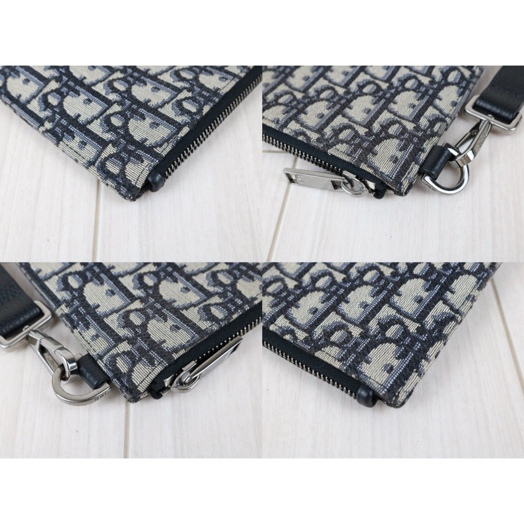 Include Entrupy Certificate of Authenticity｜Very Good ( Rank A)｜ Dior  Montaigne Oblique Pouch Handbag 35｜S26052204