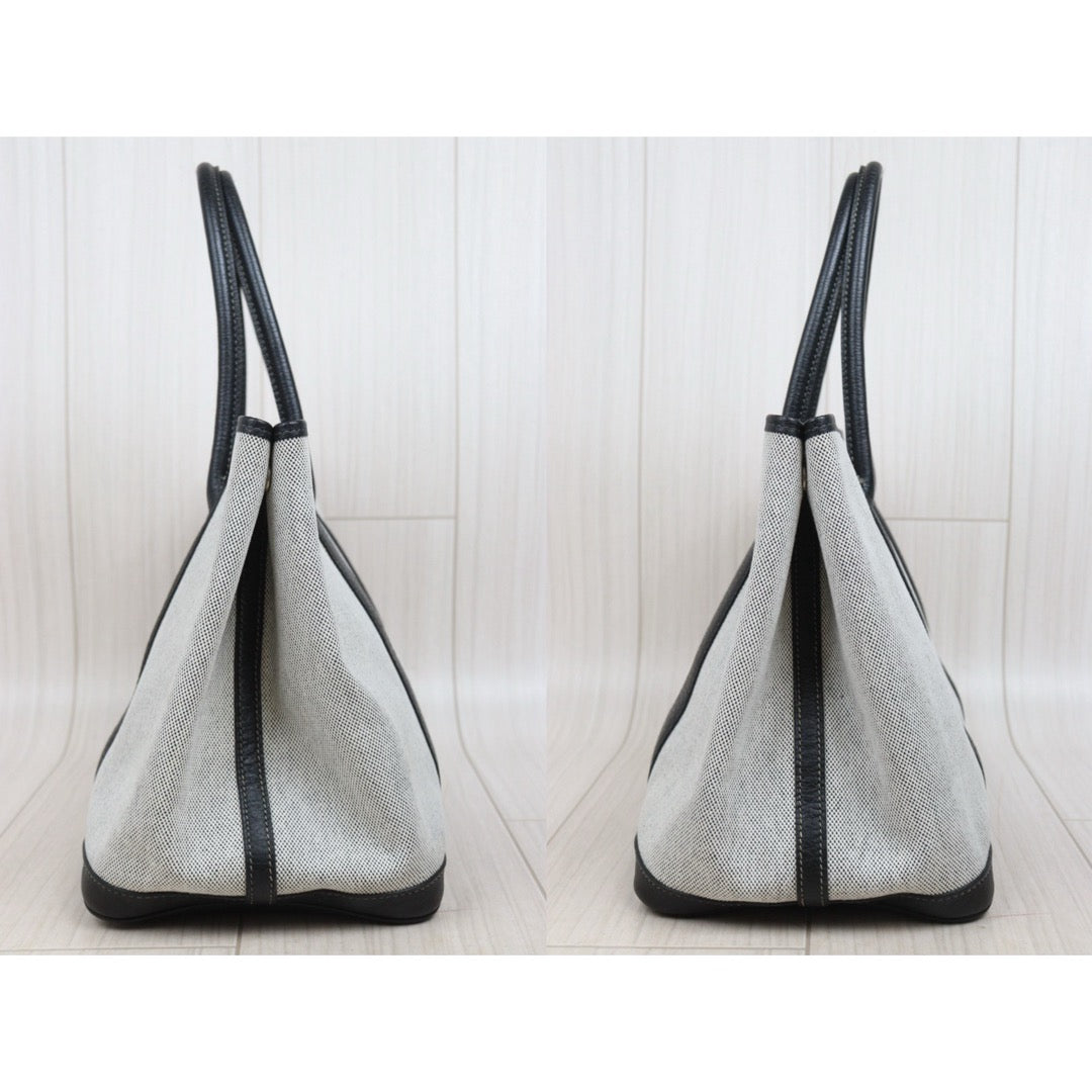 Good ( Rank AB)｜ HERMES Garden Party PM Handbag Black□H Stamp Made In 2004 Year｜25102301