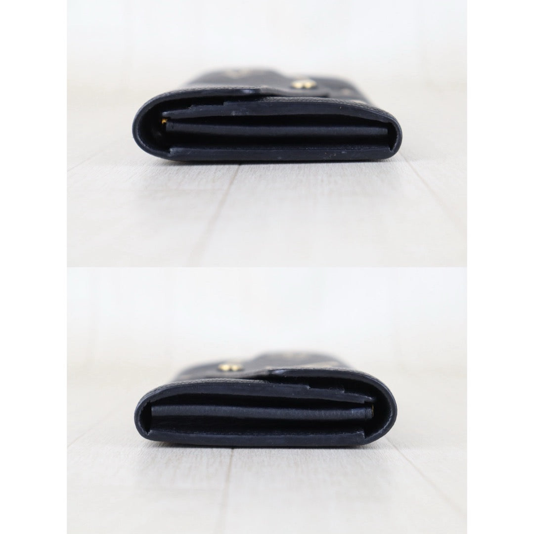 Official price: ¥147,400 JPY ｜ Include Entrupy Certificate of Authenticity｜Very Good ( Rank A)｜ Louis Vuitton Monogram Empreinte Long Wallet Black and Turtledove｜Z26100208