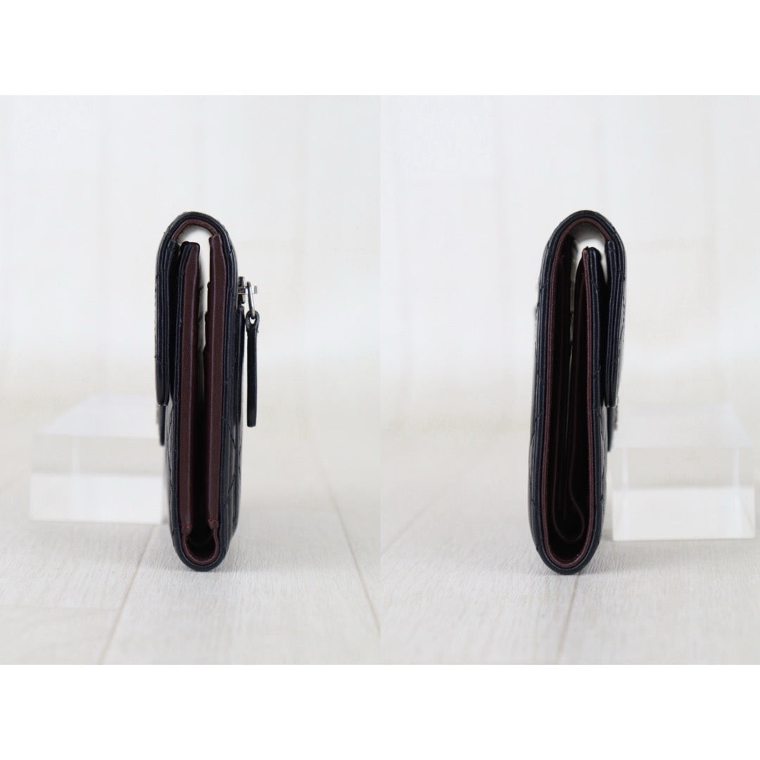 Include Entrupy Certificate of Authenticity｜Very Good ( Rank A)｜CHANEL Lamb Skin Black Wallet Made In 2017-2018Year｜S26052513