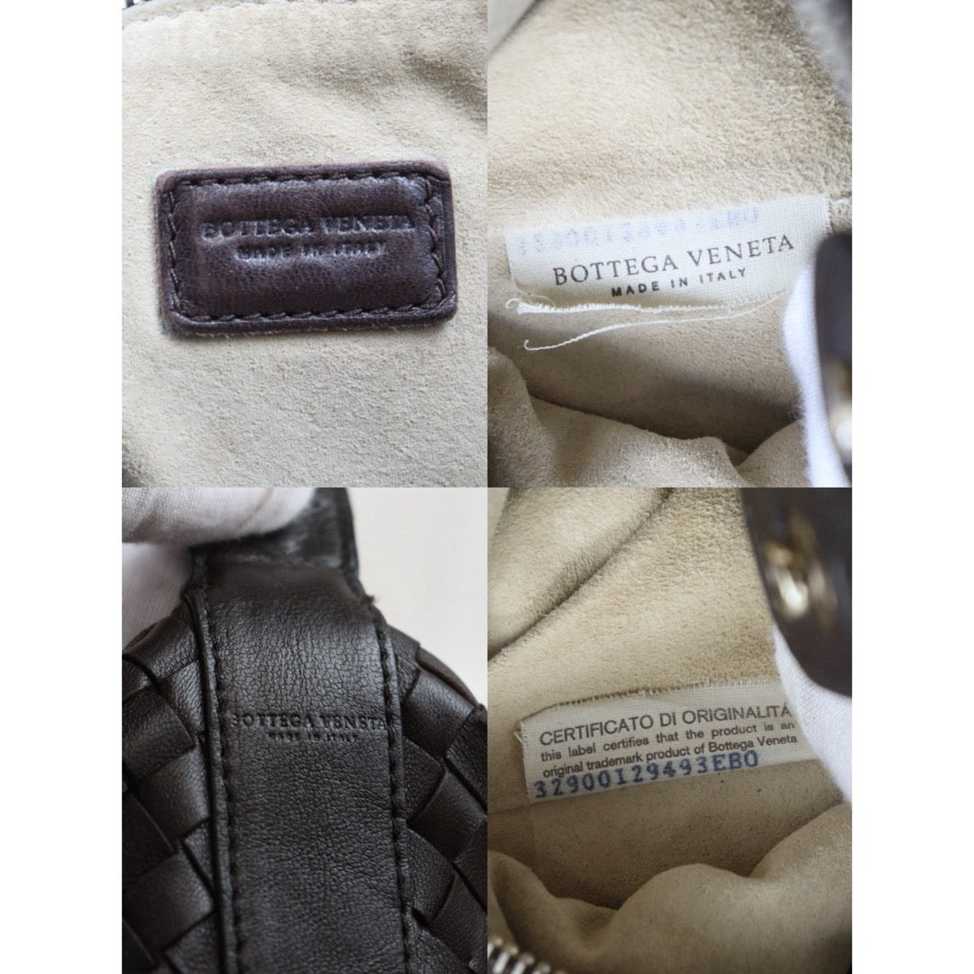 Good ( Rank AB)｜ Bottega Veneta Lamb Skin  Braid HandBag Brown｜25052910